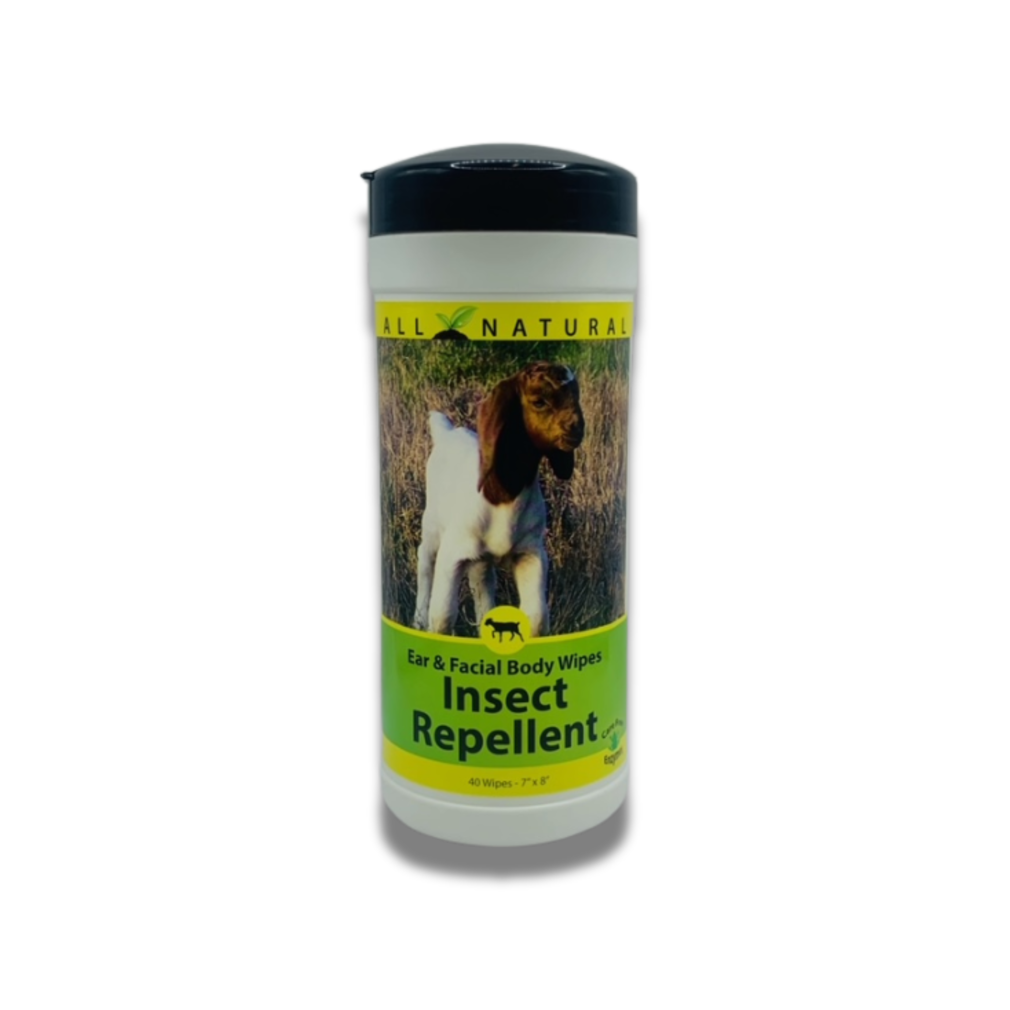 Natural Goat Insect Repellent Wipes for Face & Body | Goat Fly Wipes | 40 Count