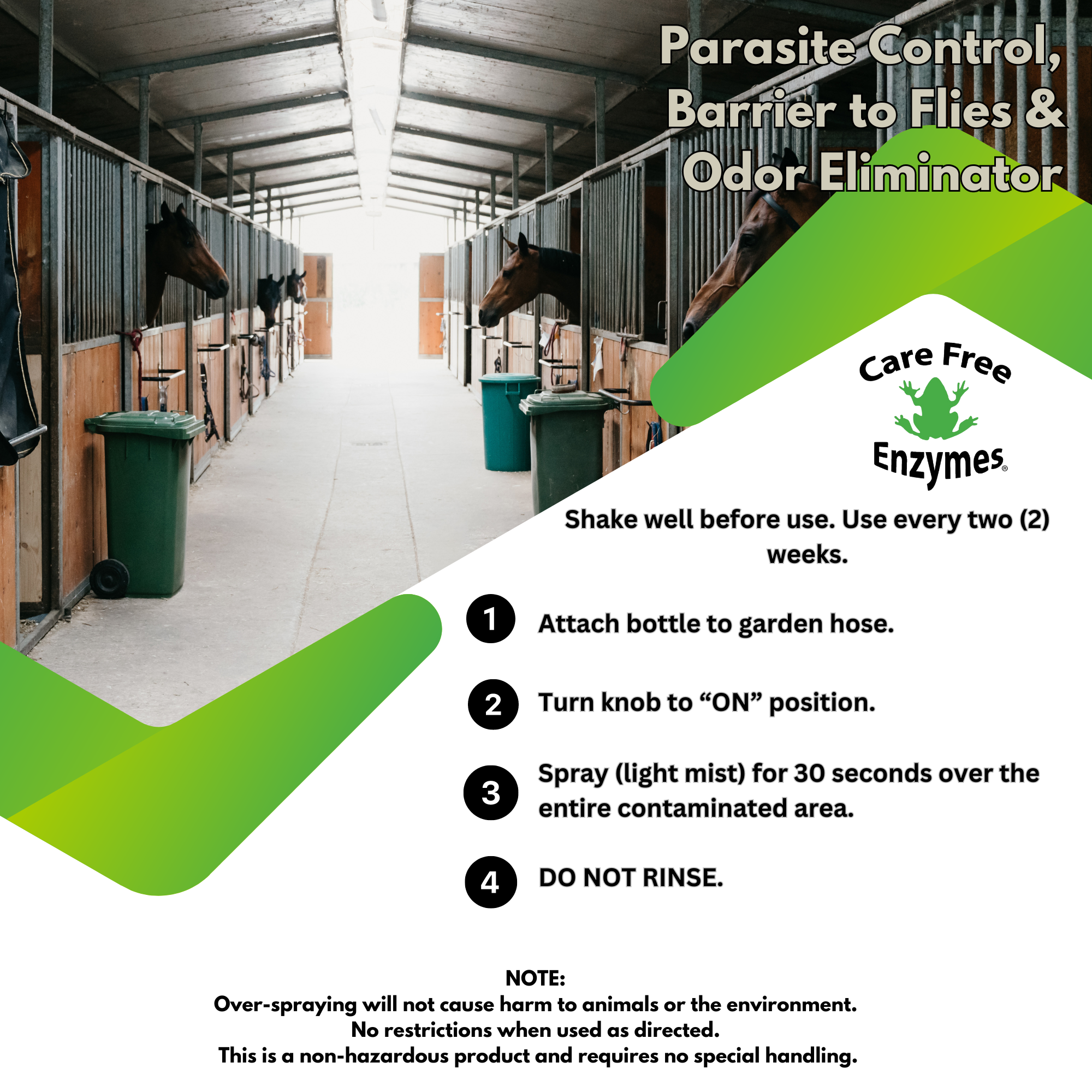 Natural Horse Stall Cleaner & Odor Eliminator | Healthy Stall | 32 oz, 33.9 oz & 1 Gallon