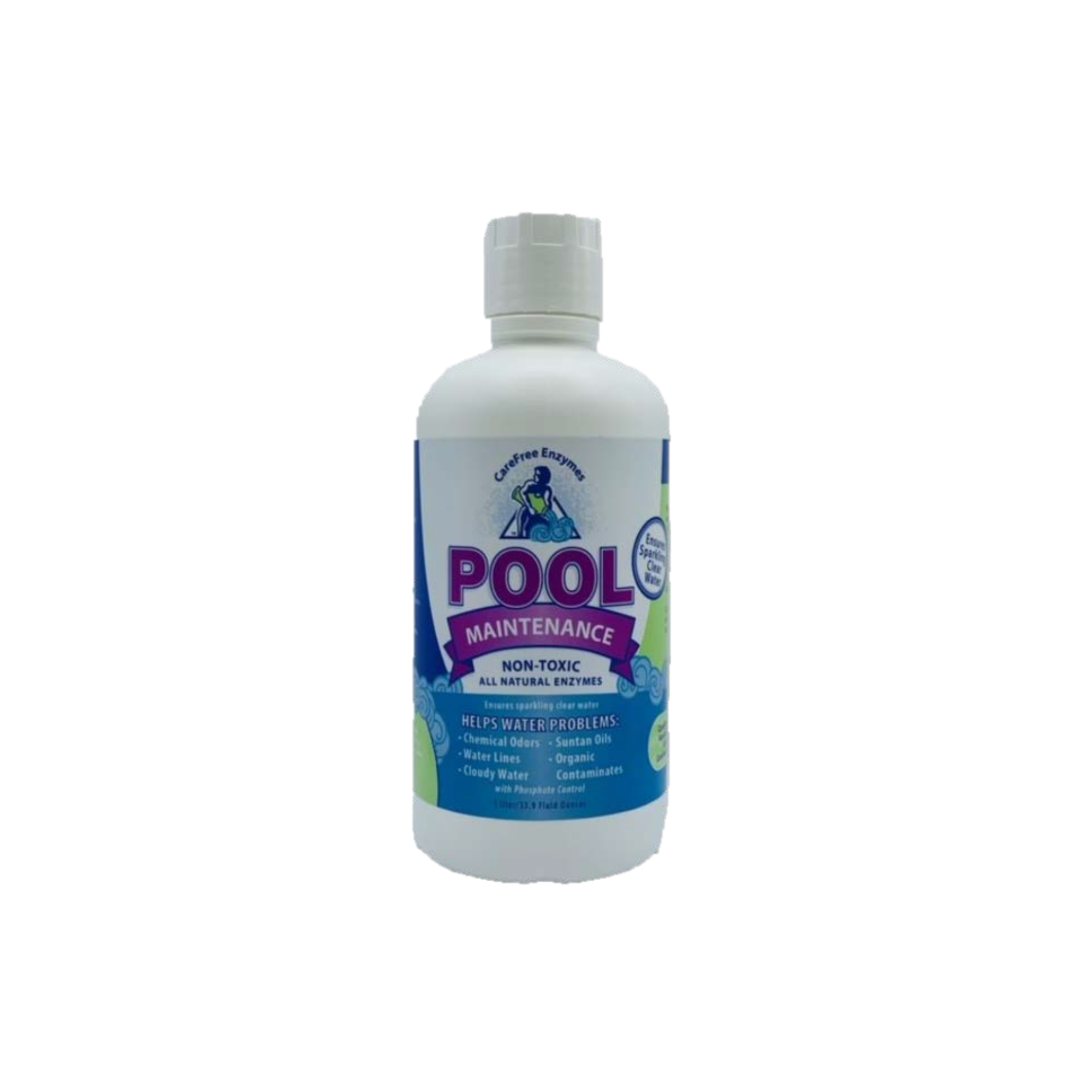 Weekly Enzyme Pool Maintenance & Clarifier | Reduces Scum, Oils & Odors | 16 oz & 33.9 oz & 1 Liter Concentrate