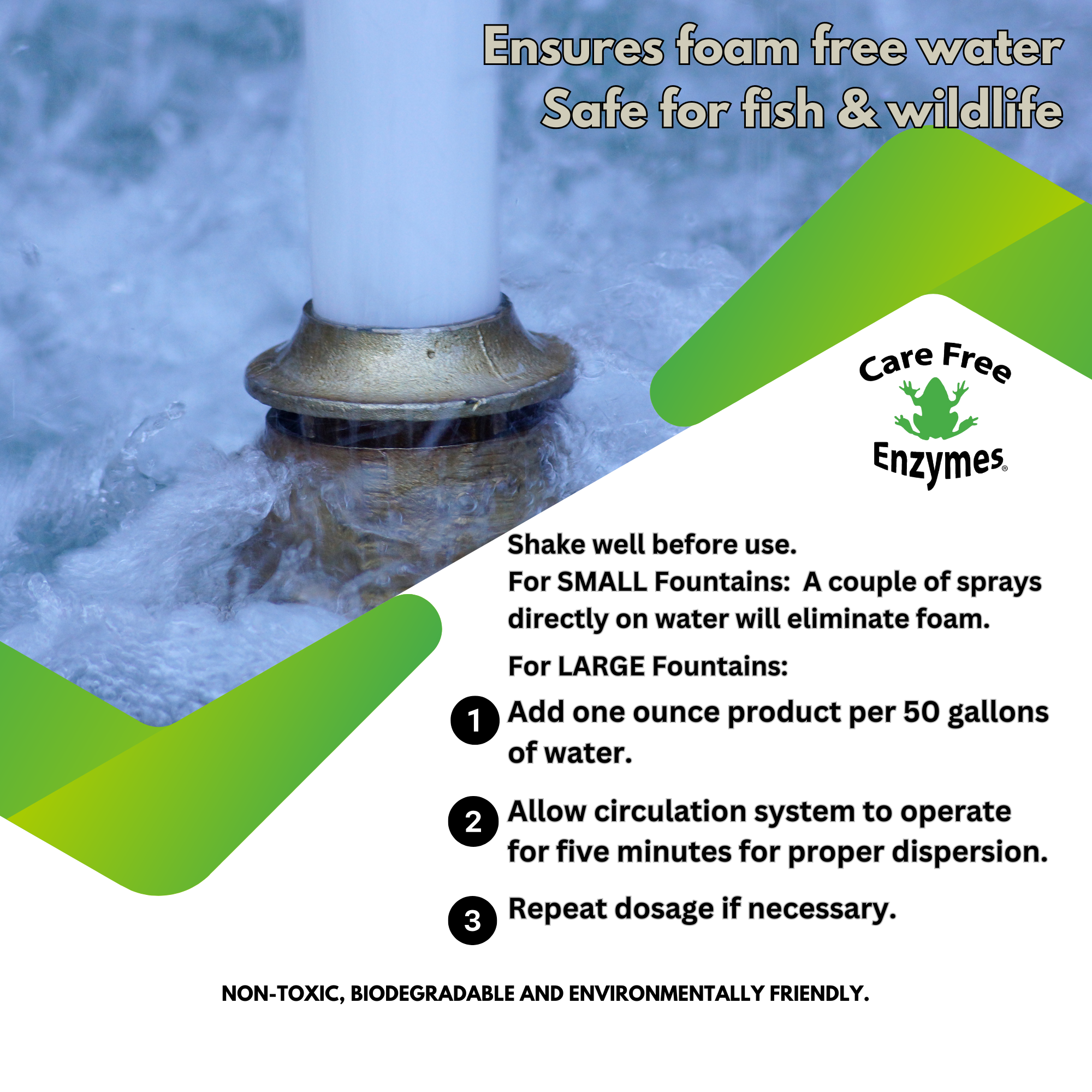 Fountain Defoamer Spray | Eliminates Foam Instantly | 16 oz