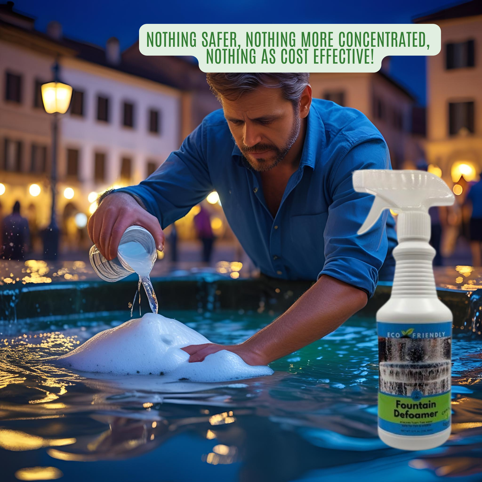 Fountain Defoamer Spray | Eliminates Foam Instantly | 16 oz