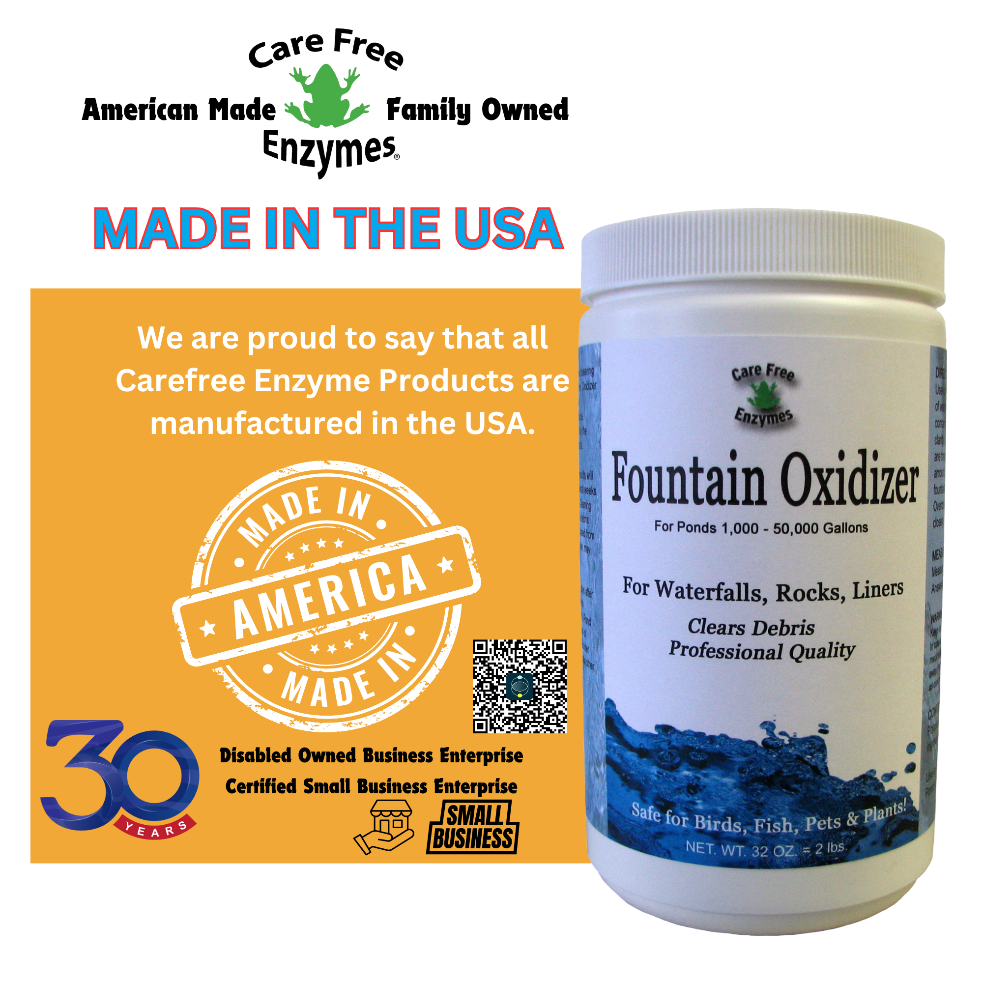Fountain Oxidizer & Cleaner | Removes Algae, Stains & Debris | 1 lb, 2 lb & 5 lb