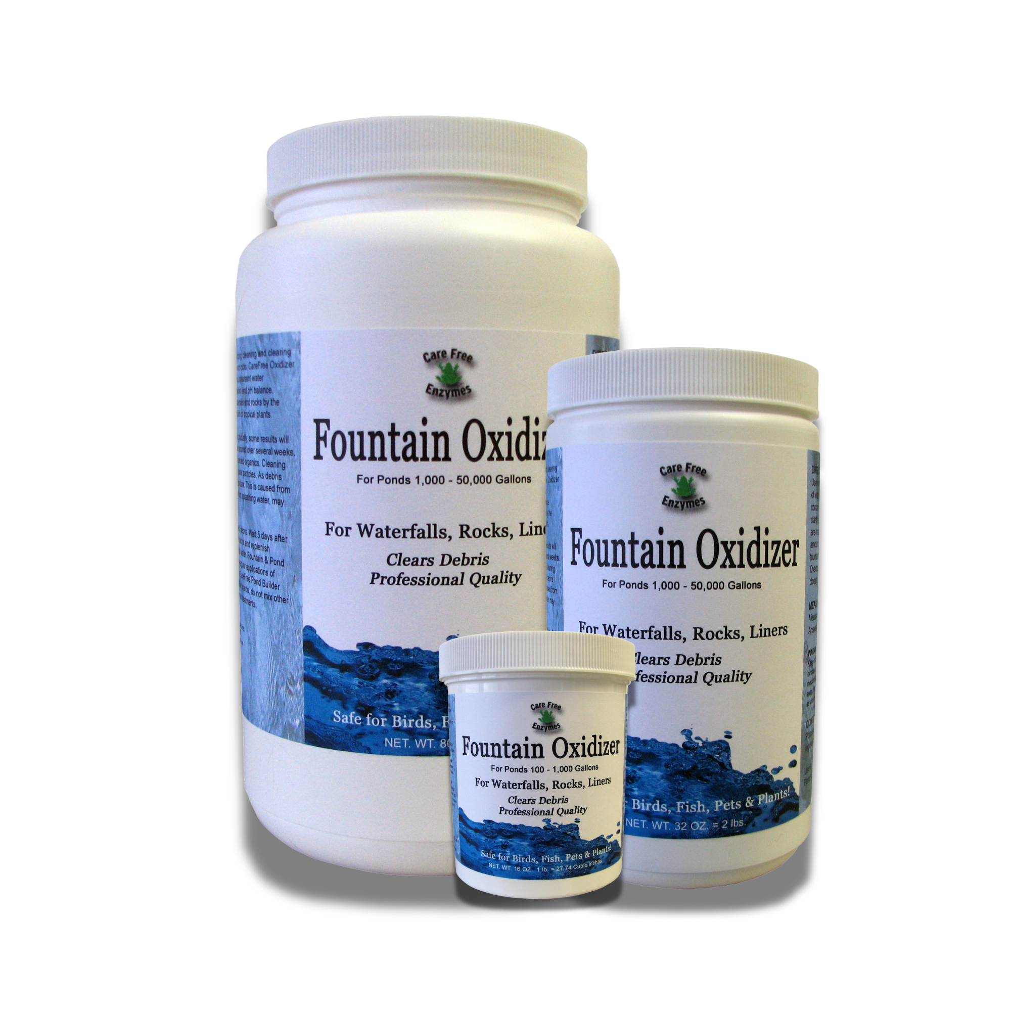 Fountain Oxidizer & Cleaner | Removes Algae, Stains & Debris | 1 lb, 2 lb & 5 lb