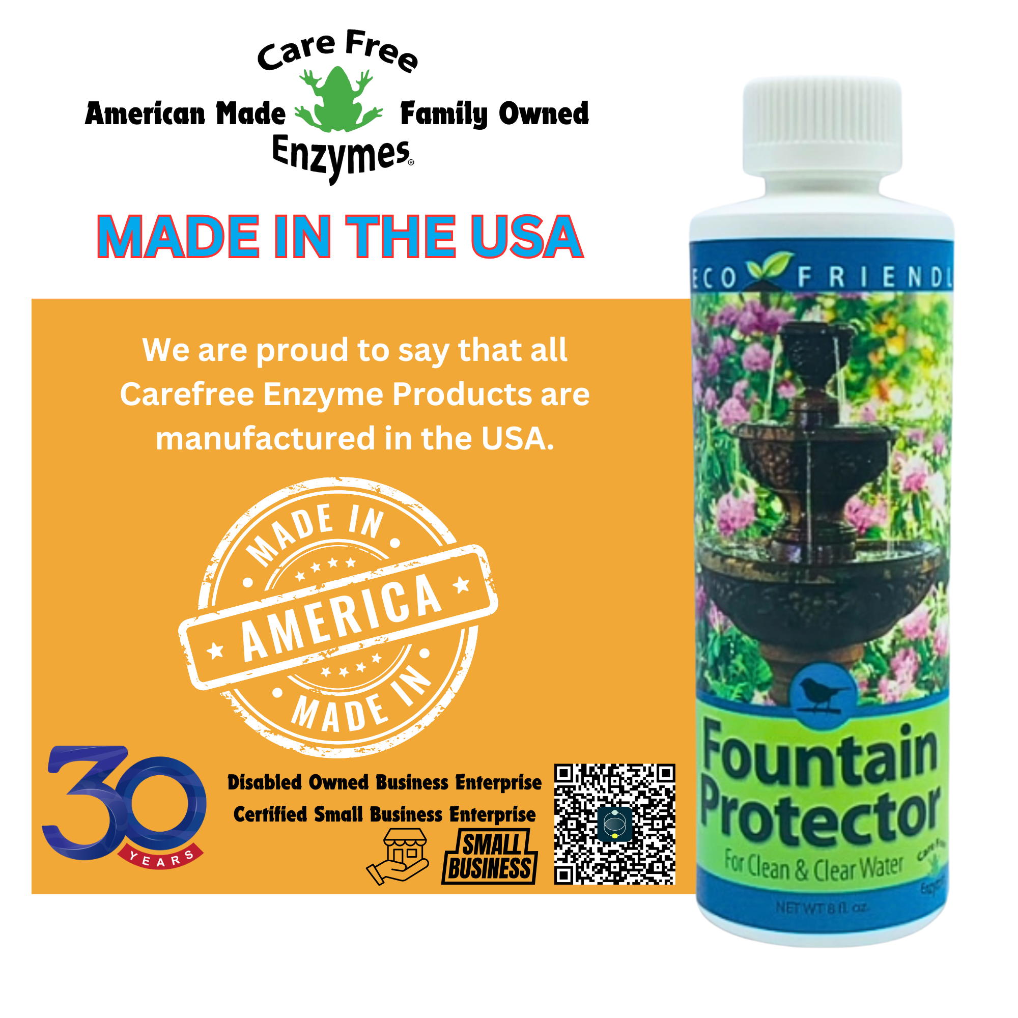 Fountain Protector & Cleaner | Prevents Algae, Slime & White Scale | 4 oz & 8 oz