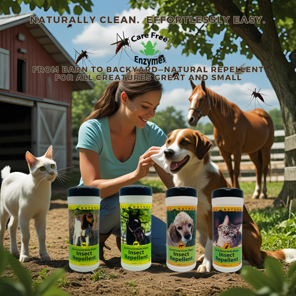 Natural Goat Insect Repellent Wipes for Face & Body | Goat Fly Wipes | 40 Count
