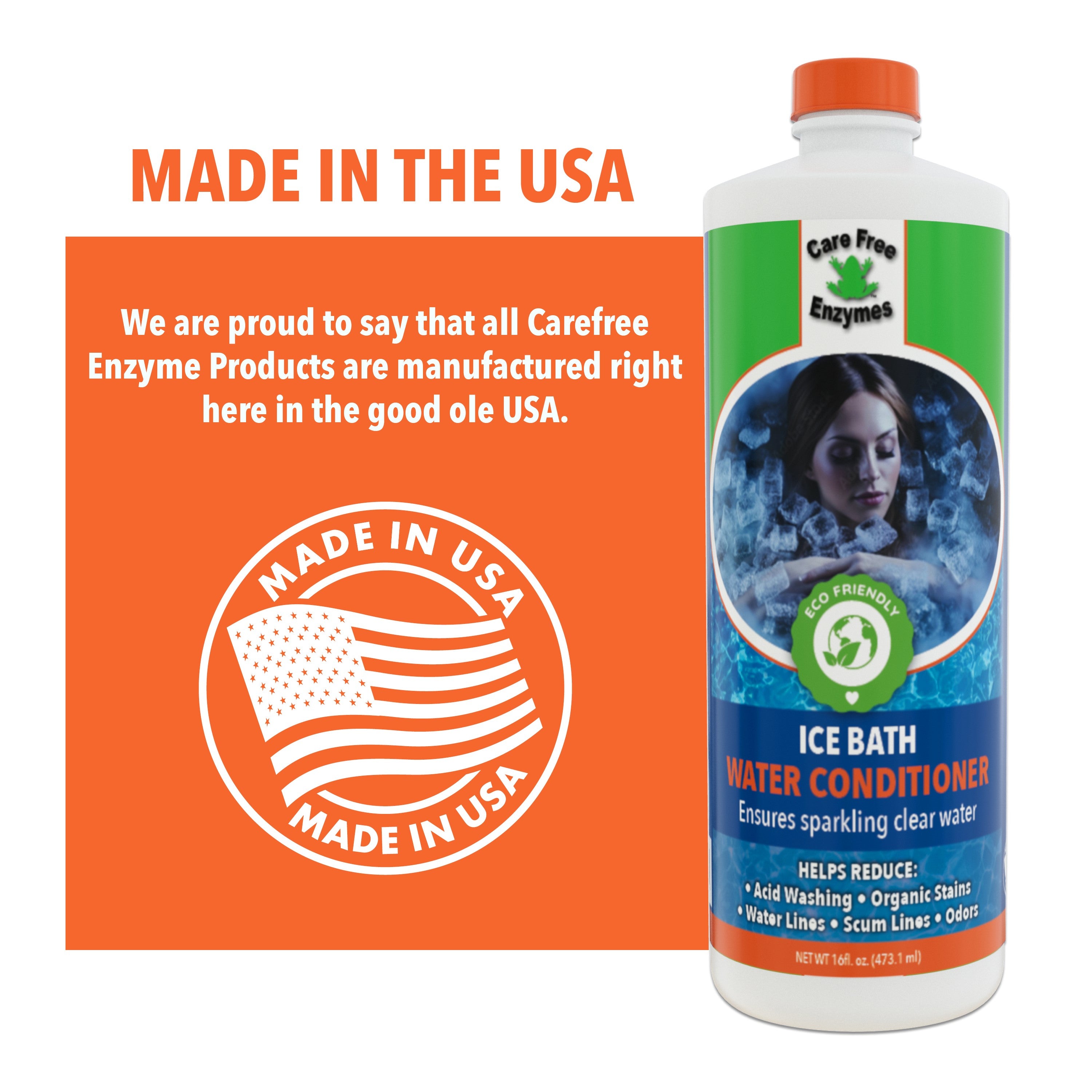 Natural Ice Bath & Cold Plunge Water Conditioner | Keeps Water Clean & Clear | 16 oz