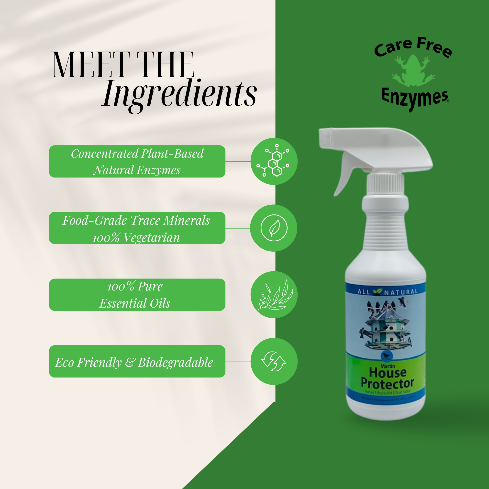 Natural Purple Martin House Protector Spray | Deters Mites & Parasites | 16 oz