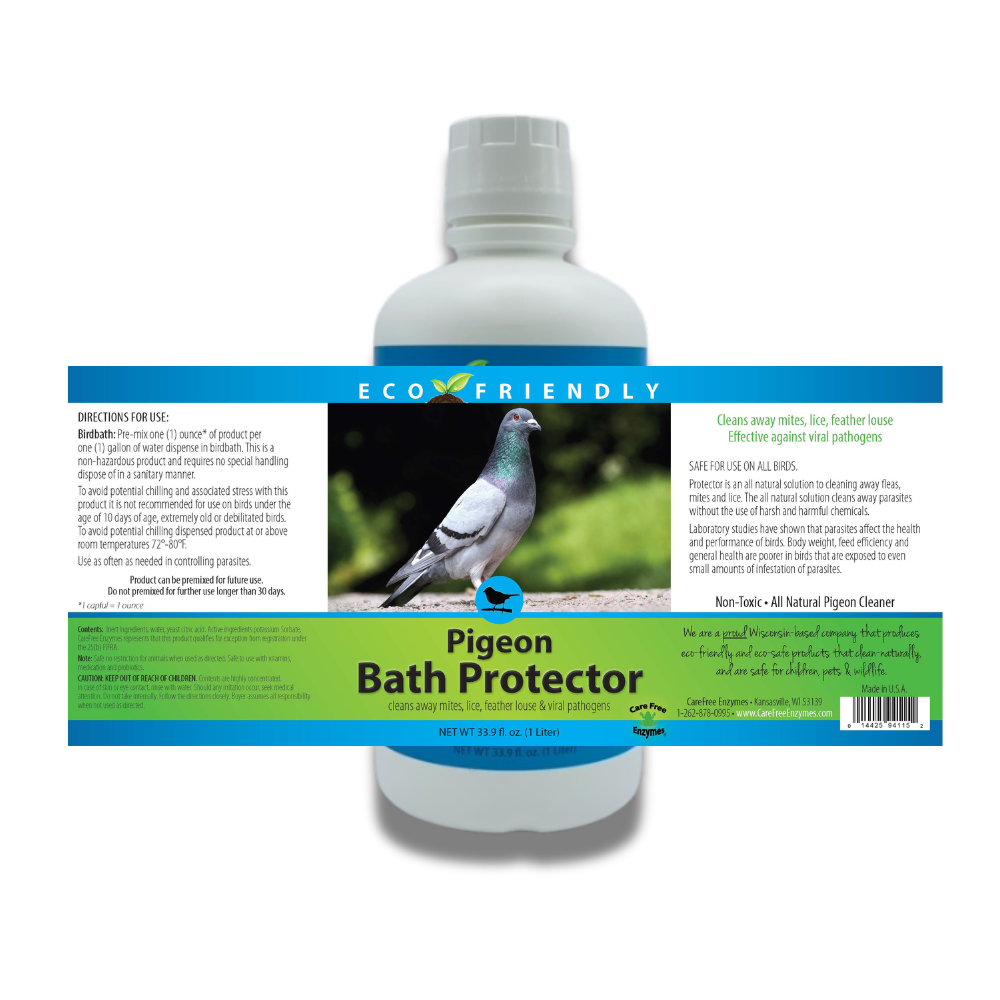 Pigeon Bath Protector & Feather Conditioner | For Show & Racing Pigeons | 16 oz & 33.9 oz