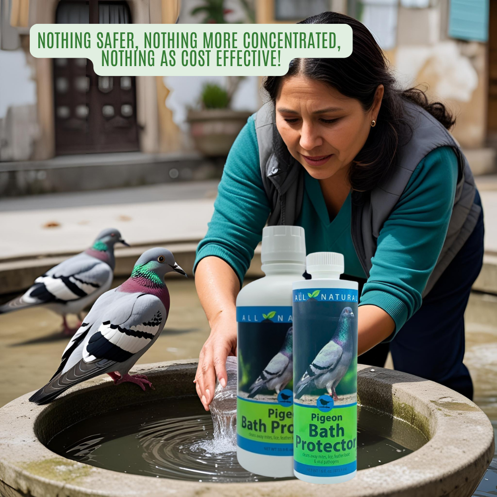 Pigeon Bath Protector & Feather Conditioner | For Show & Racing Pigeons | 16 oz & 33.9 oz