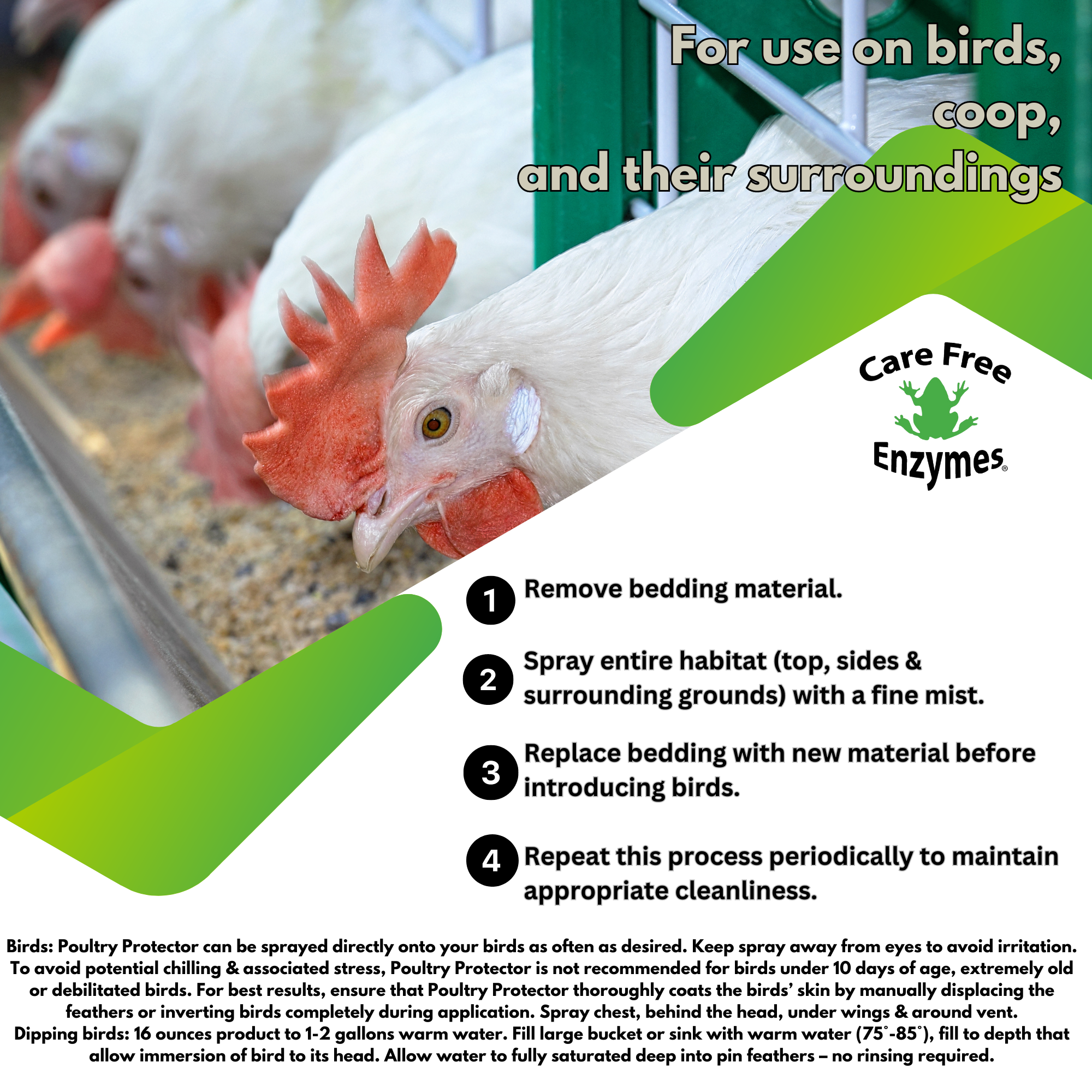 Natural Mite & Parasite Spray for Chickens | Poultry Protector | 16 oz, 33.9 oz & 1 Gallon