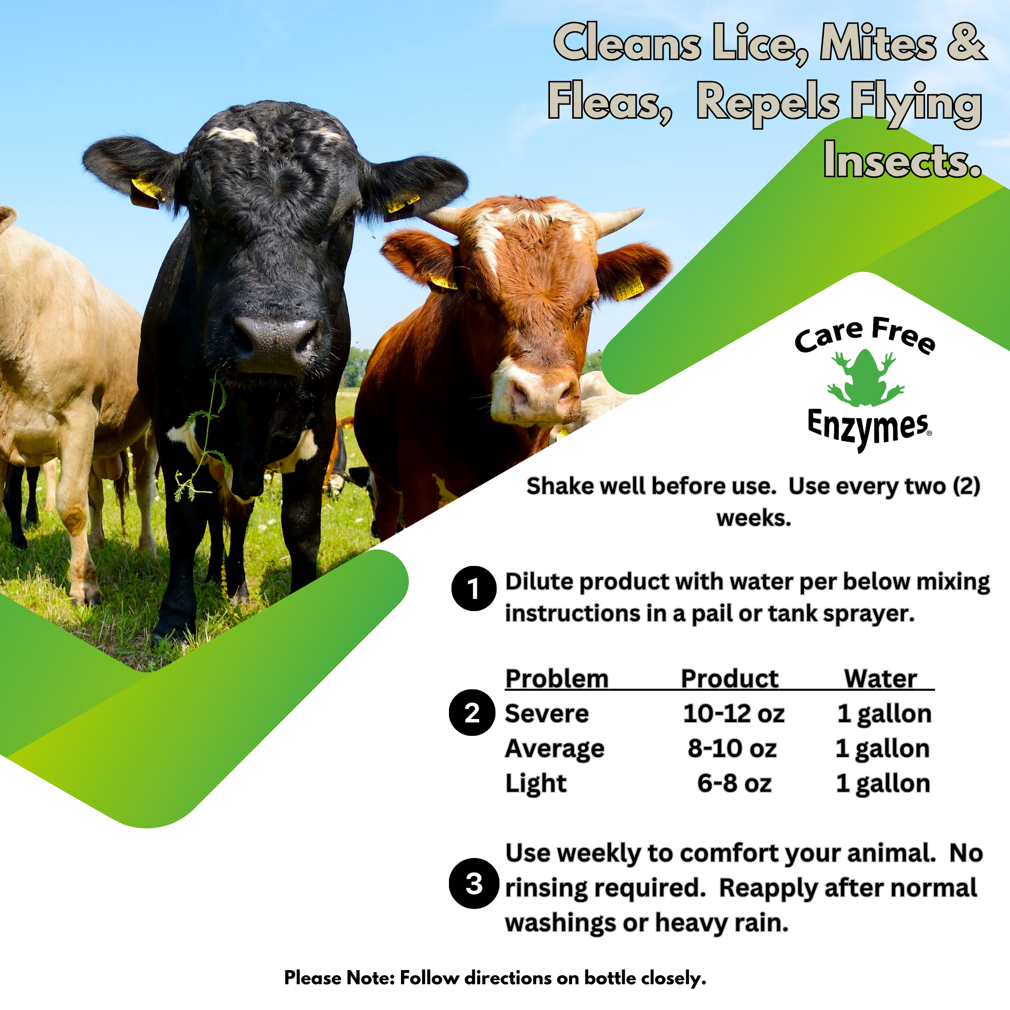 Natural Itch Relief Spray for Cattle | Soothes Bites & Skin Irritations | Stop Itch Cattle Protector | 33.9 oz