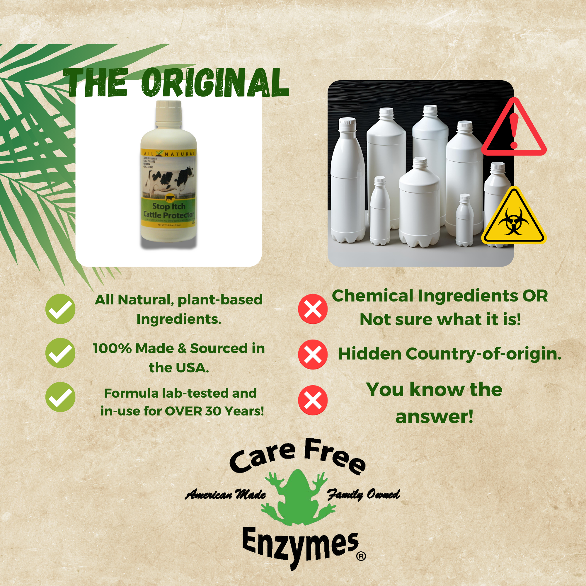 Natural Itch Relief Spray for Cattle | Soothes Bites & Skin Irritations | Stop Itch Cattle Protector | 33.9 oz