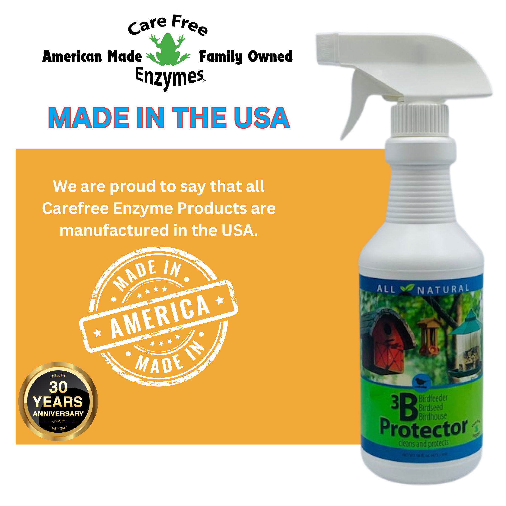 3-in-1 Bird Feeder, Seed & House Protector Spray | 3B Protector | 16 oz