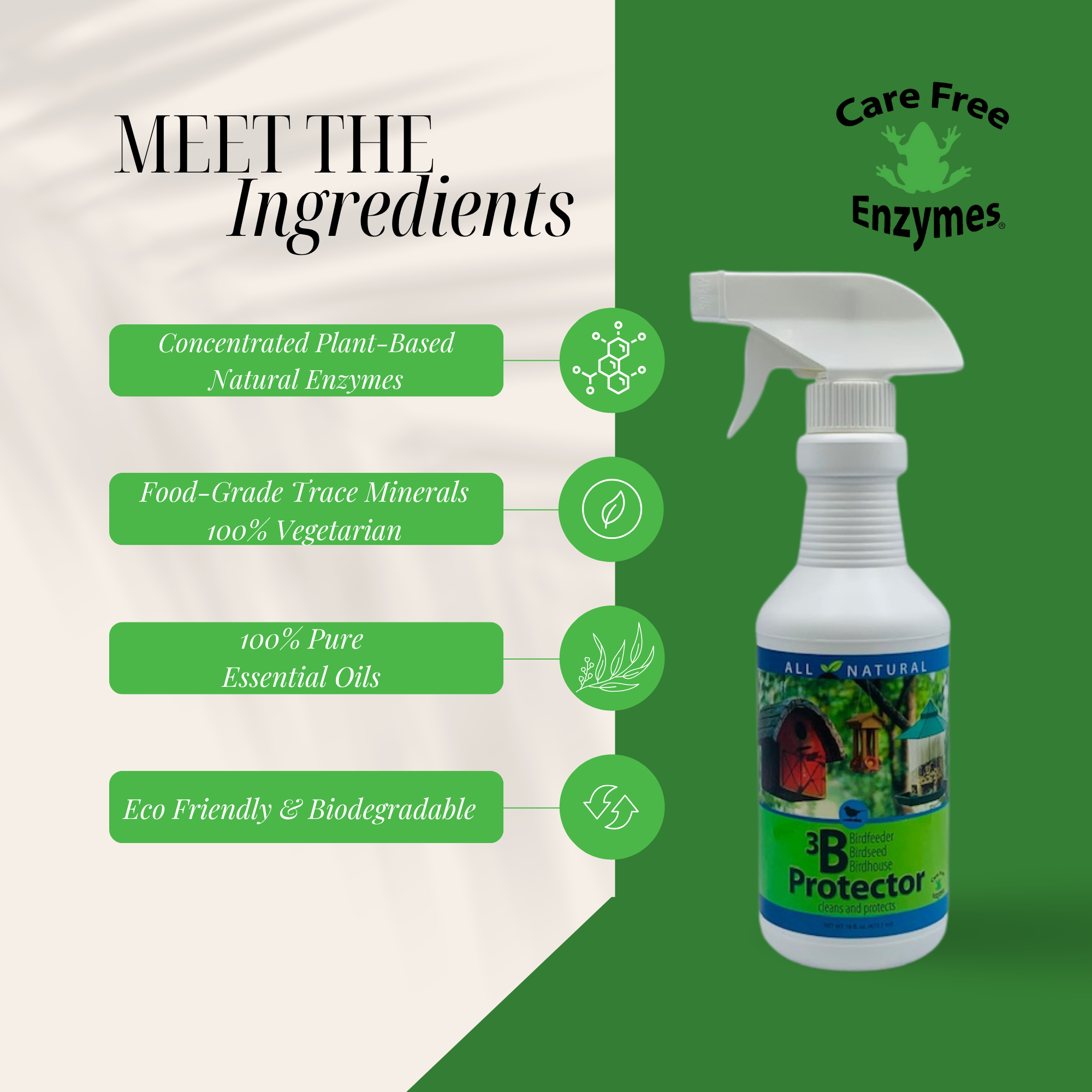 3-in-1 Bird Feeder, Seed & House Protector Spray | 3B Protector | 16 oz