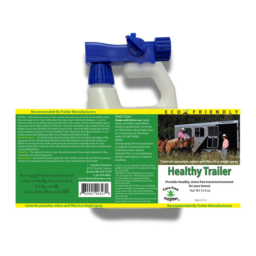 Horse & Livestock Trailer Cleaner & Deodorizer | Healthy Trailer | 32 oz & 33.9 oz