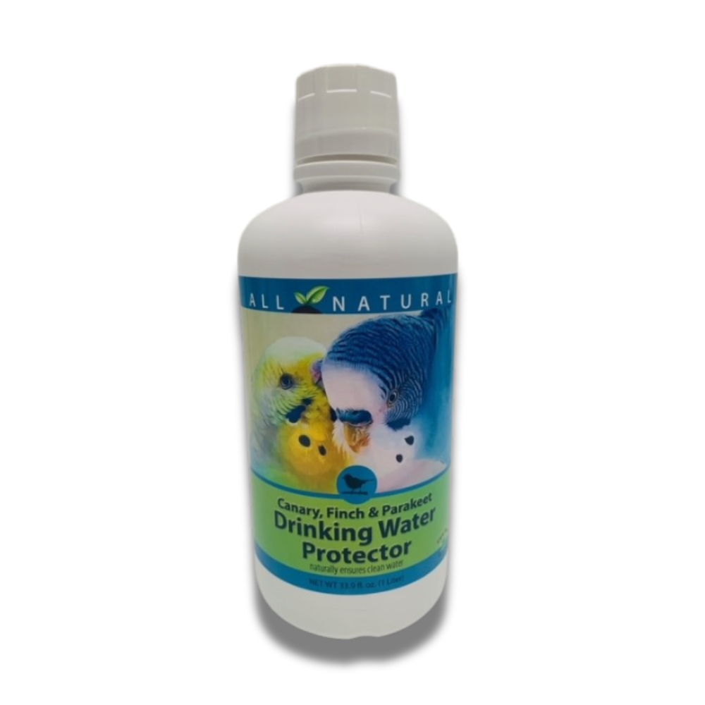 Pet Bird Drinking Water Protector | Keeps Water Fresh & Slime-Free | 16 oz & 33.9 oz
