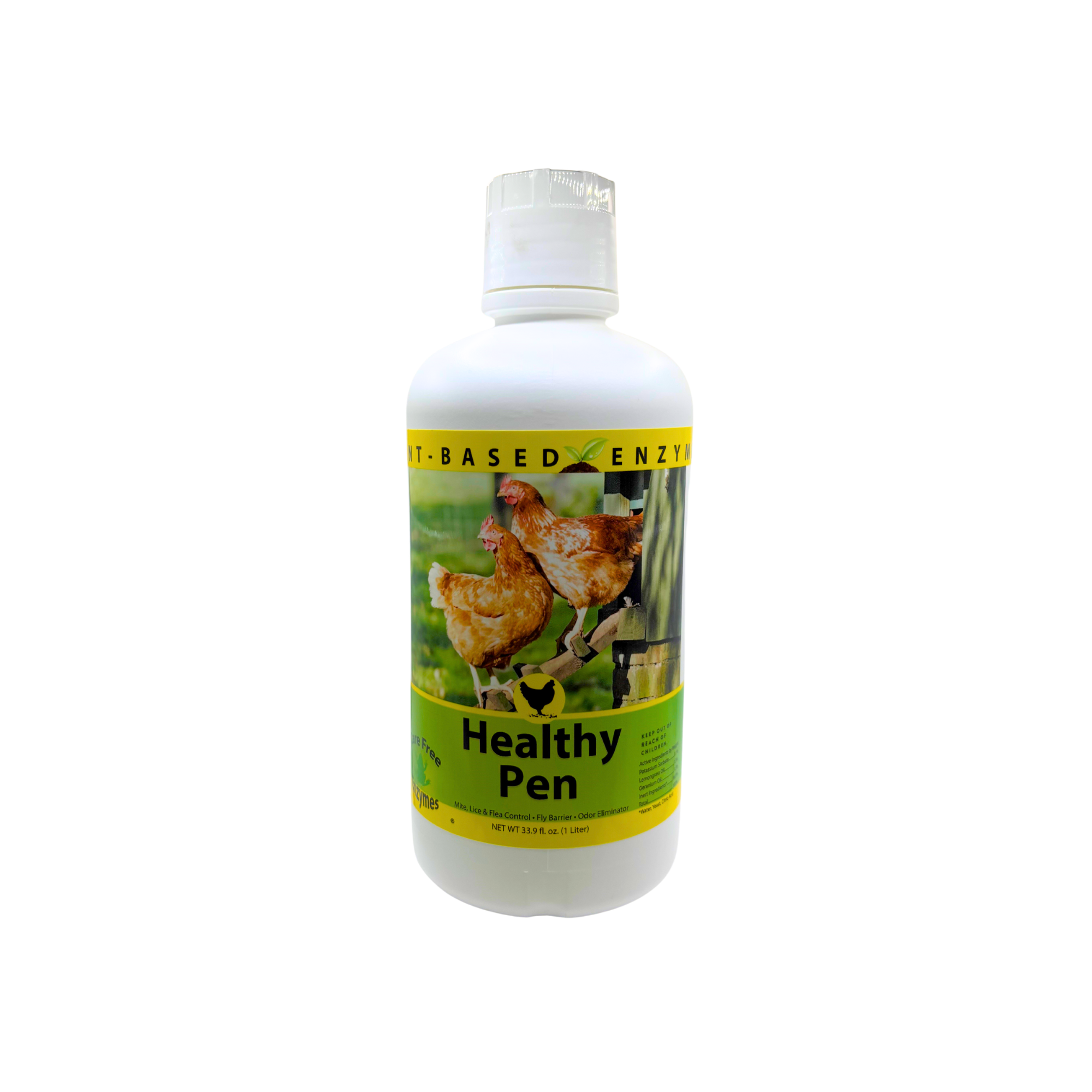 Natural Chicken Coop Cleaner & Deodorizer | Healthy Pen | 32 oz, 33.9 oz & 1 Gallon