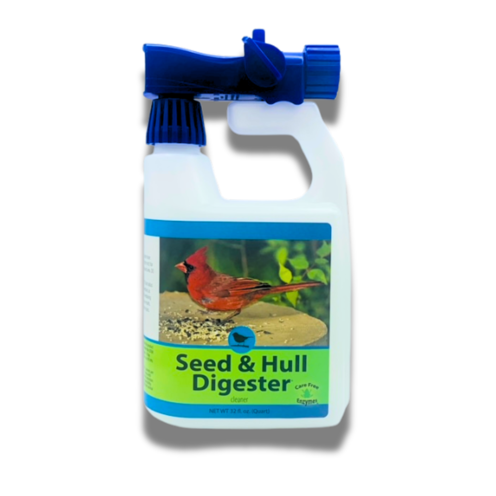 Bird Seed Hull & Waste Digester | Natural Cleaner for Under Feeders | 32 oz & 33.9 oz