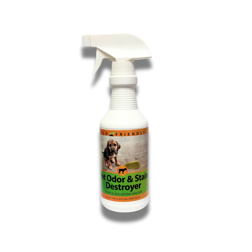Enzyme Cleaner for Pet Stains & Odors | Urine & Stain Destroyer Spray | 16 oz & 33.9 oz