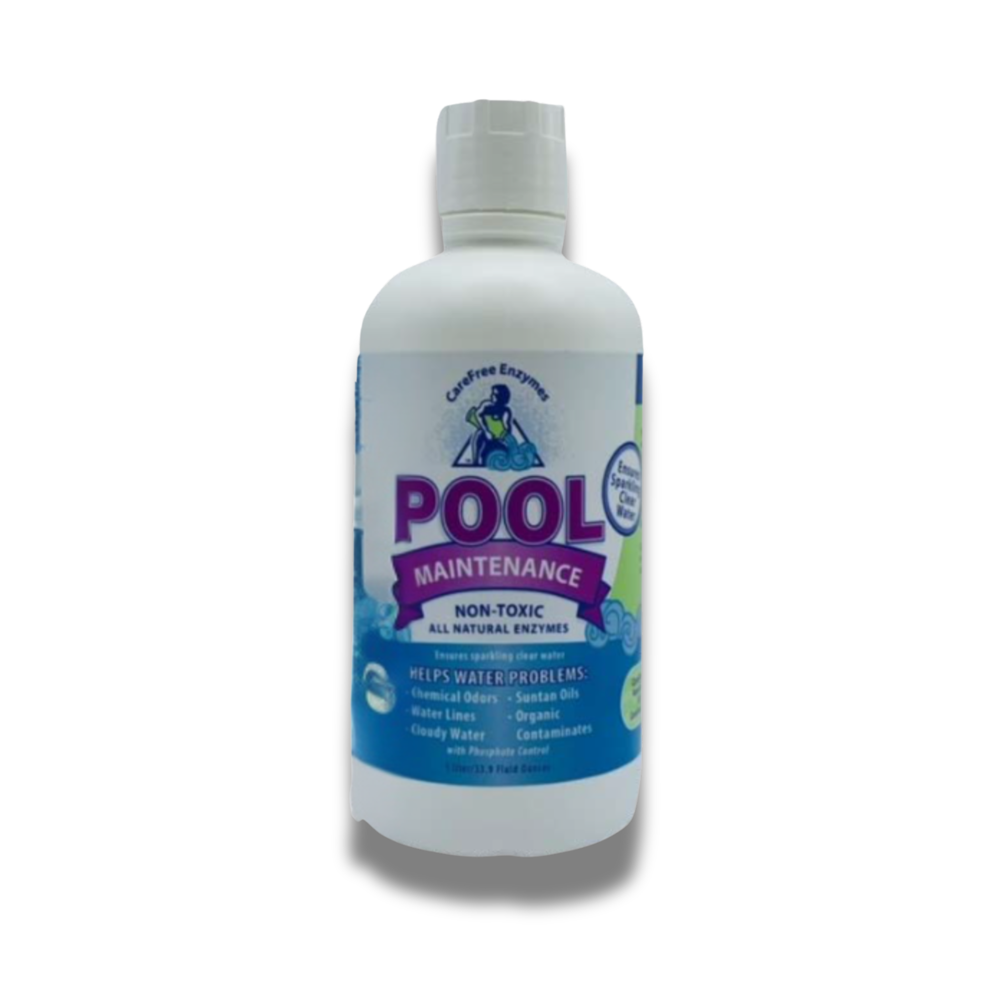 Weekly Enzyme Pool Maintenance & Clarifier | Reduces Scum, Oils & Odors | 16 oz & 33.9 oz & 1 Liter Concentrate