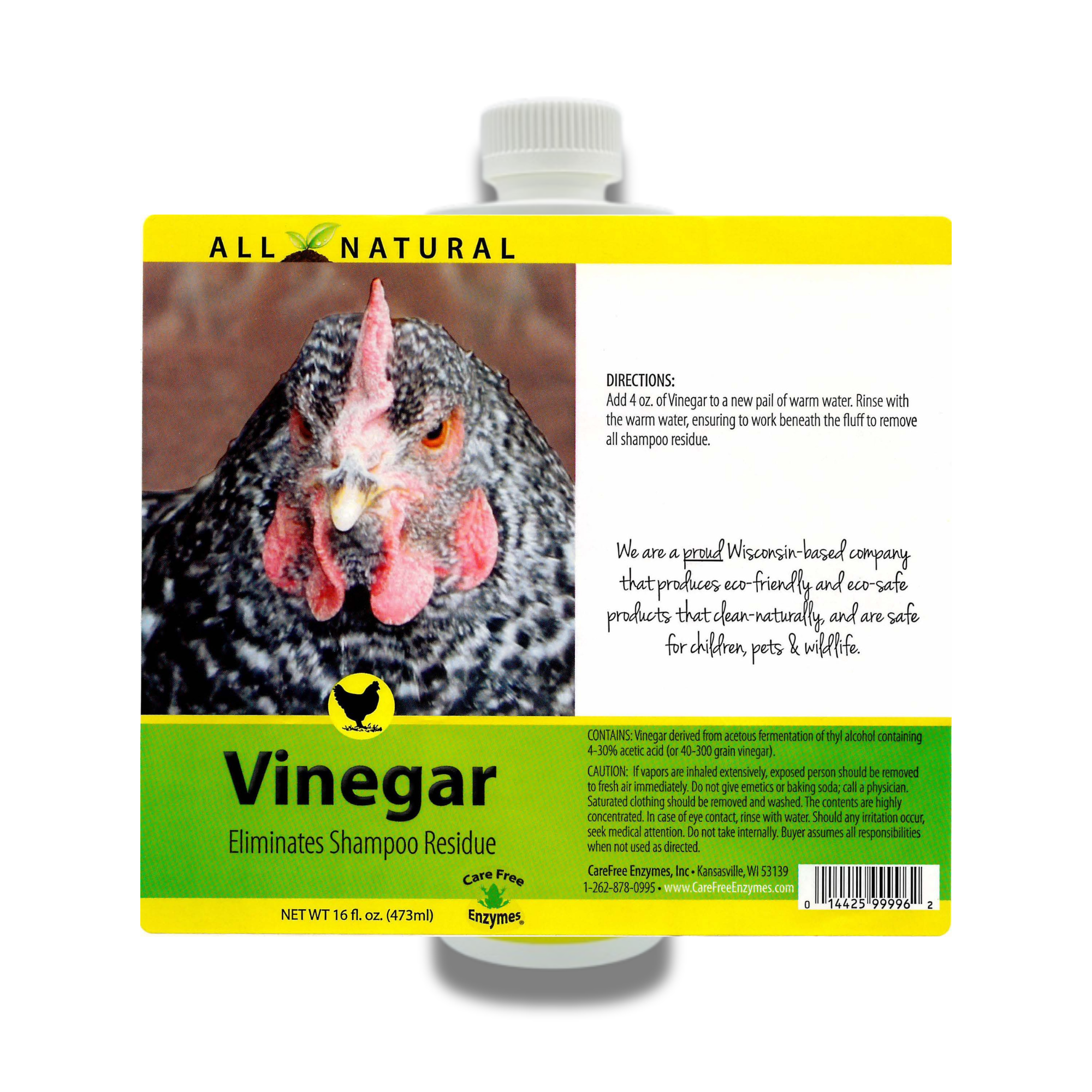 Final Rinse Poultry Vinegar for Show Chickens | Enhances Feather Shine & Health | 16 oz