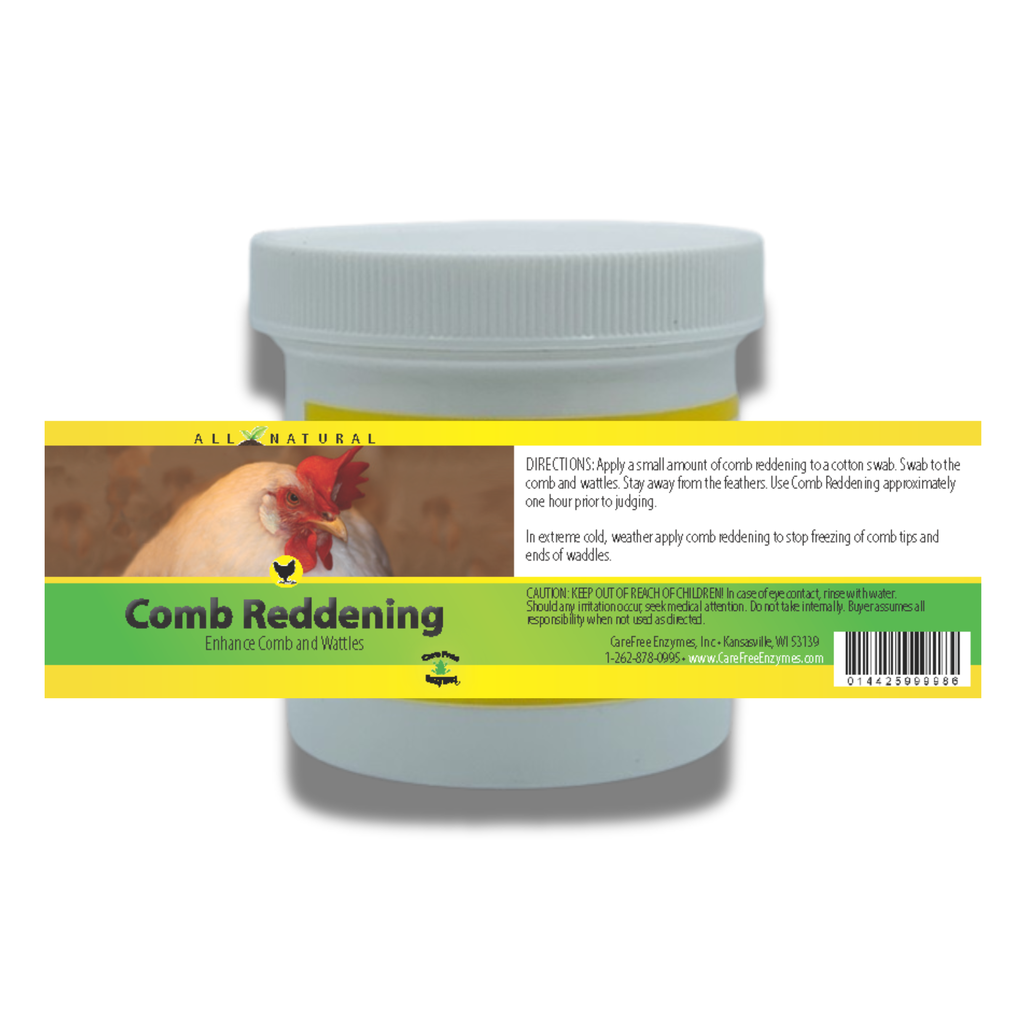 Comb & Wattle Reddening Ointment for Show Chickens | Enhances Natural Color | 2.5 oz