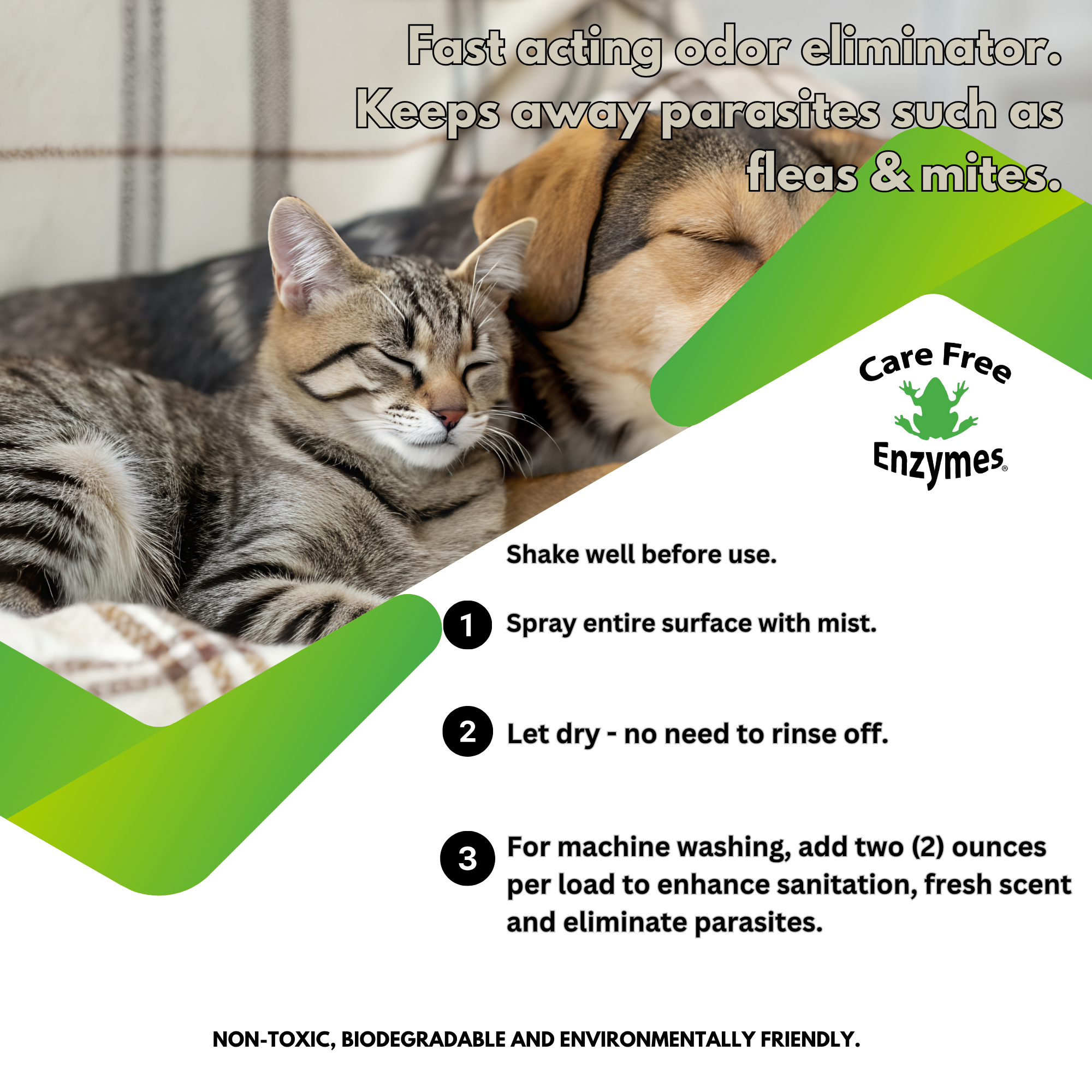 Pet Odor Eliminator for Beds & Fabrics | Bed & Blanket Protector Spray | 4 oz & 16 oz