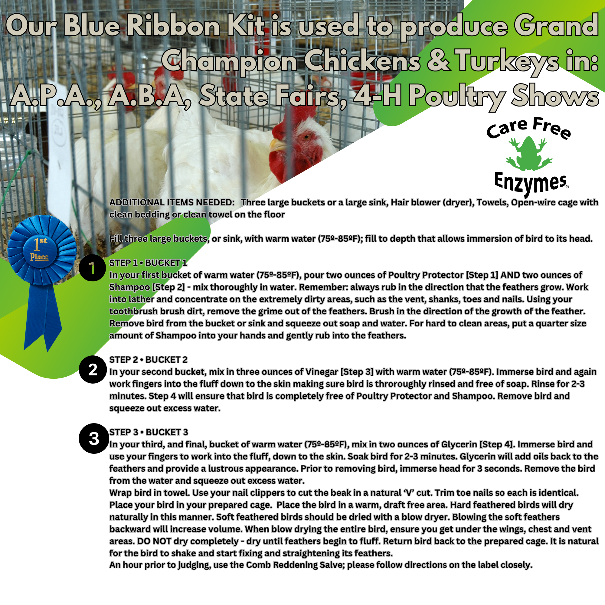 Complete Poultry Show Prep & Grooming Kit | Best of Show Kit for Chickens