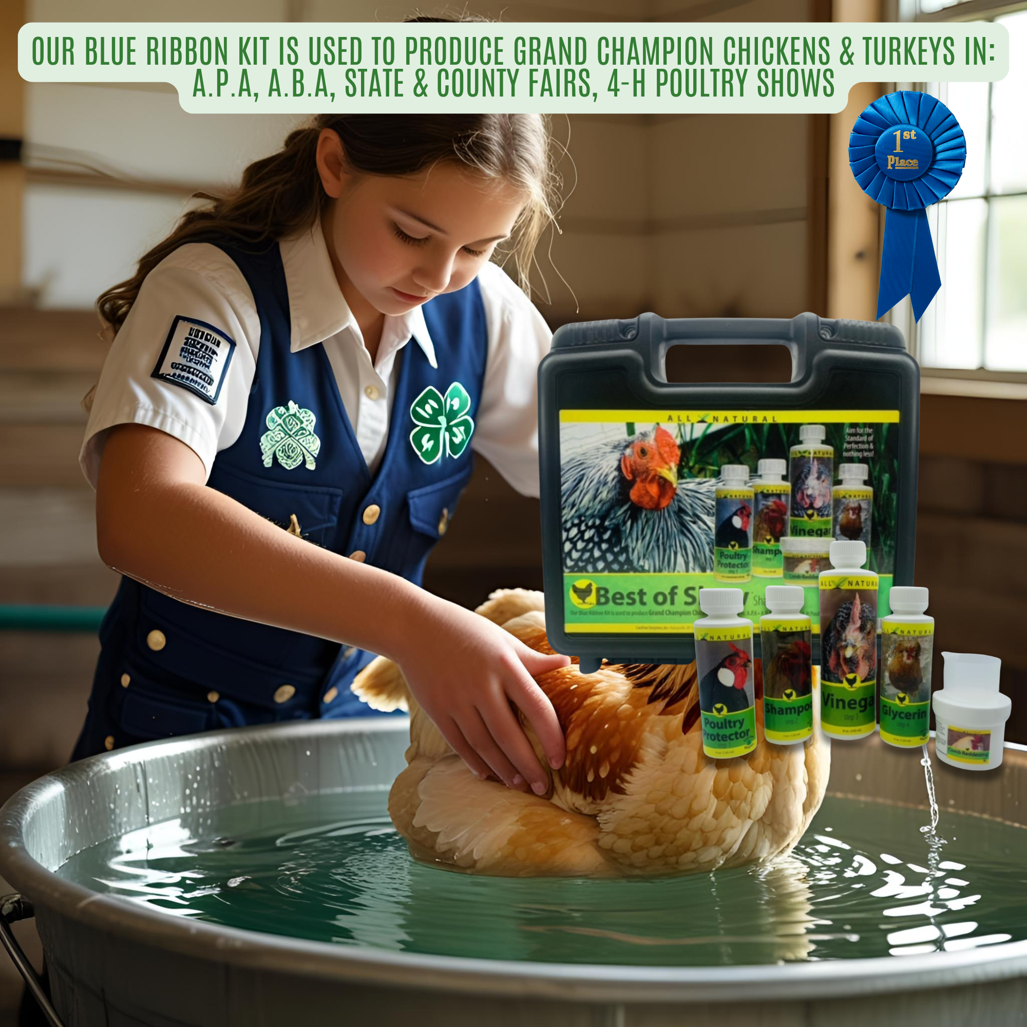 Complete Poultry Show Prep & Grooming Kit | Best of Show Kit for Chickens