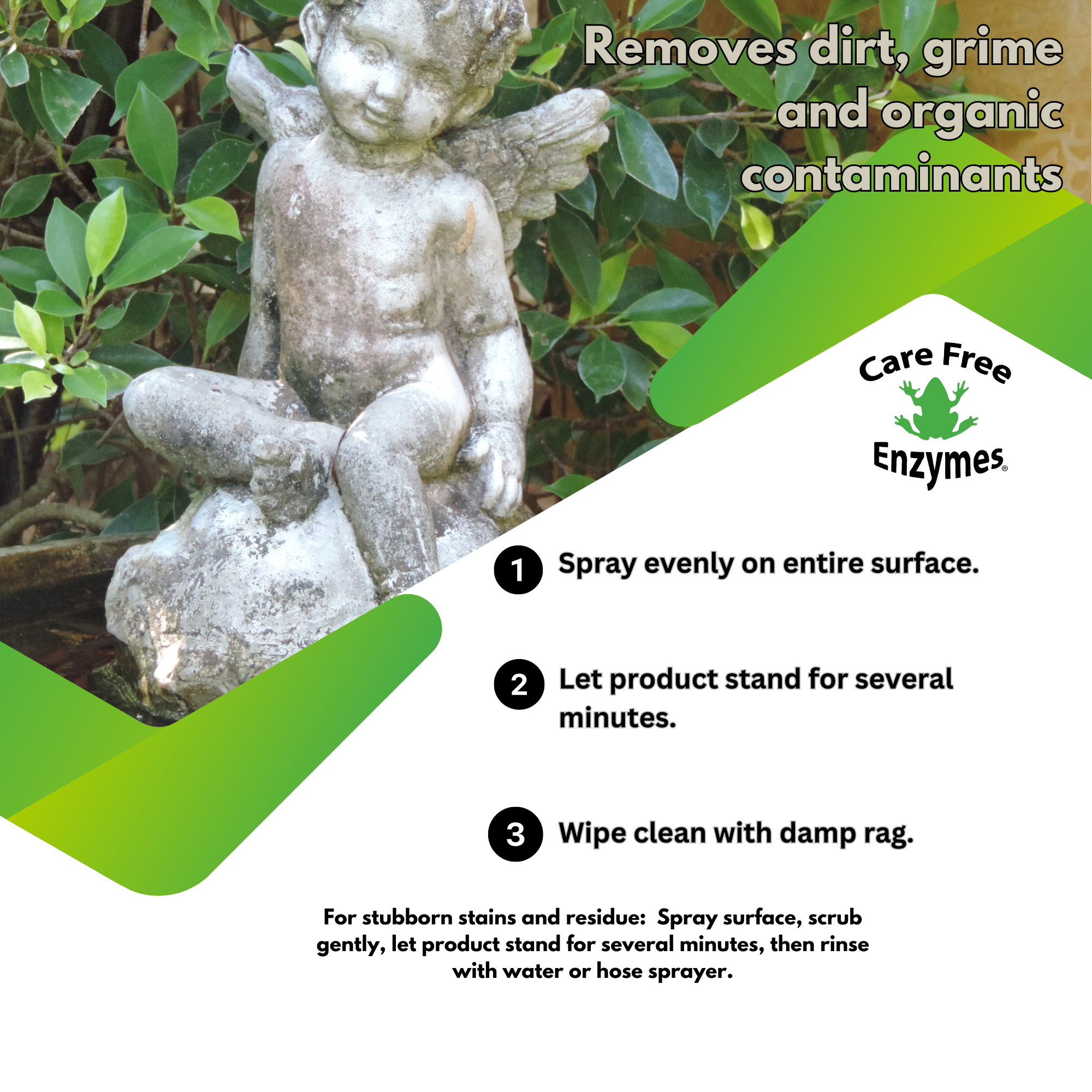 Outdoor Birdbath & Statuary Cleaner Spray | Removes Stains from Concrete, Stone & Resin | 16 oz
