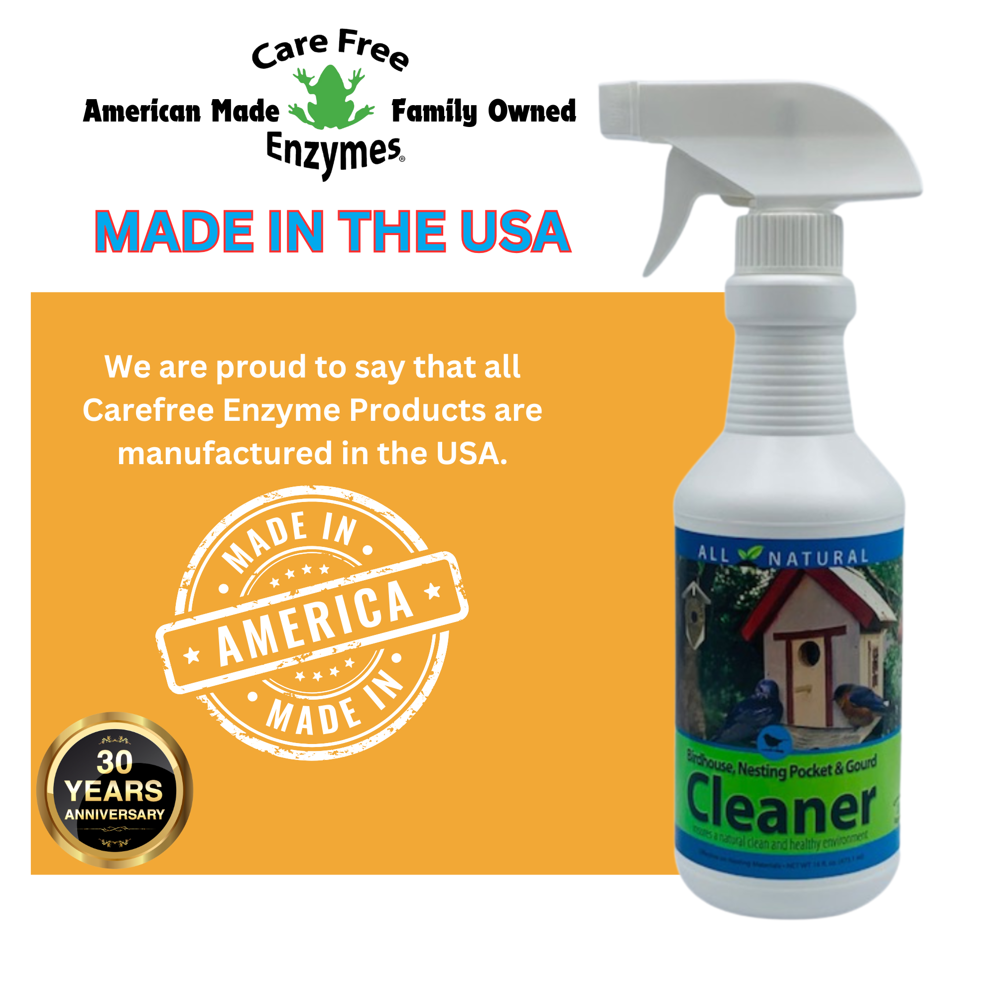 Natural Birdhouse, Gourd & Nesting Pocket Cleaner | Safe for All Nesting Birds | 16 oz & 33.9 oz