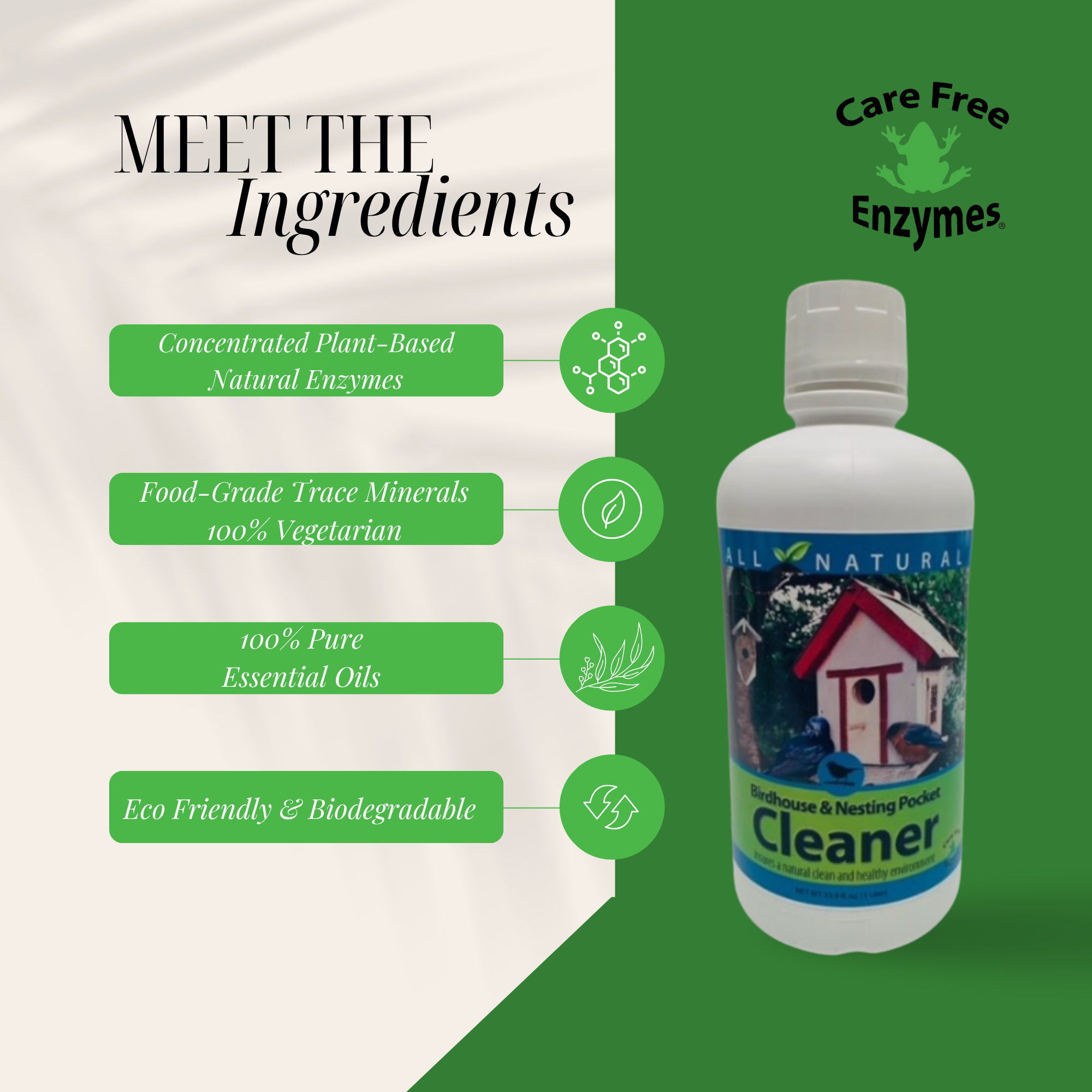 Natural Birdhouse, Gourd & Nesting Pocket Cleaner | Safe for All Nesting Birds | 16 oz & 33.9 oz