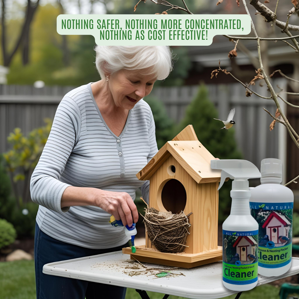 Natural Birdhouse, Gourd & Nesting Pocket Cleaner | Safe for All Nesting Birds | 16 oz & 33.9 oz