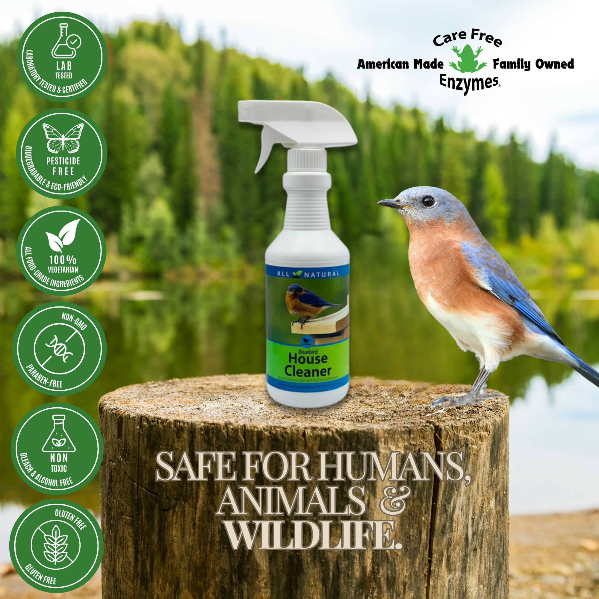 Natural Bluebird House Protector Spray | Deters Wasps & Pests Safely | 16 oz
