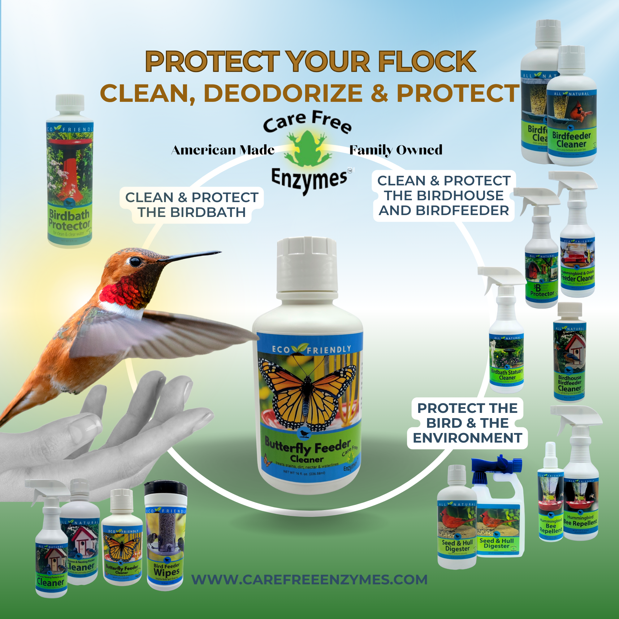 Natural Butterfly Feeder Cleaner | Cleans Sponges, Wicks & Trays Safely | 16 oz