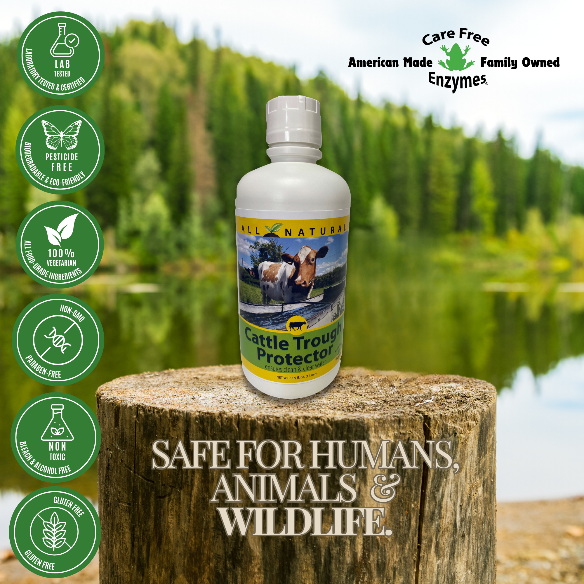 Cattle Water Trough & Stock Tank Treatment | Prevents Algae & Slime | 33.9 oz