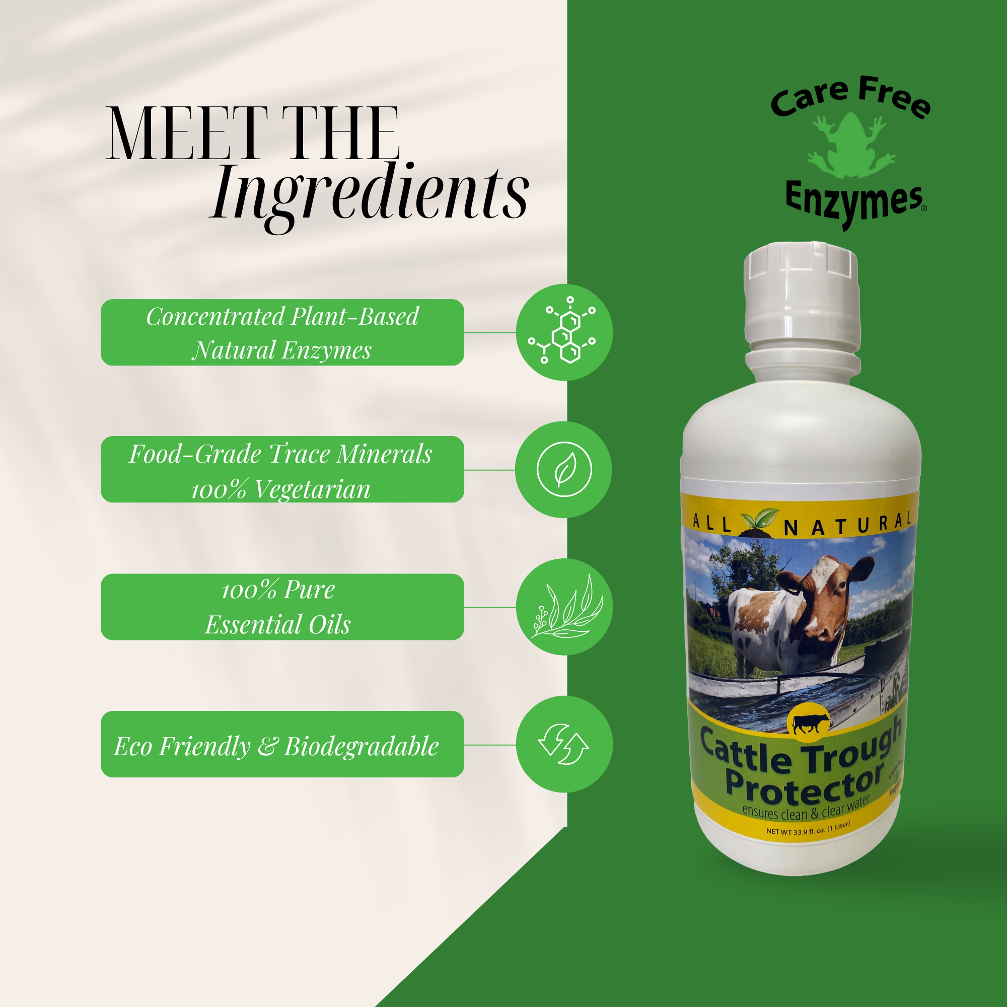 Cattle Water Trough & Stock Tank Treatment | Prevents Algae & Slime | 33.9 oz