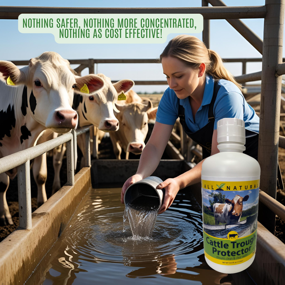 Cattle Water Trough & Stock Tank Treatment | Prevents Algae & Slime | 33.9 oz