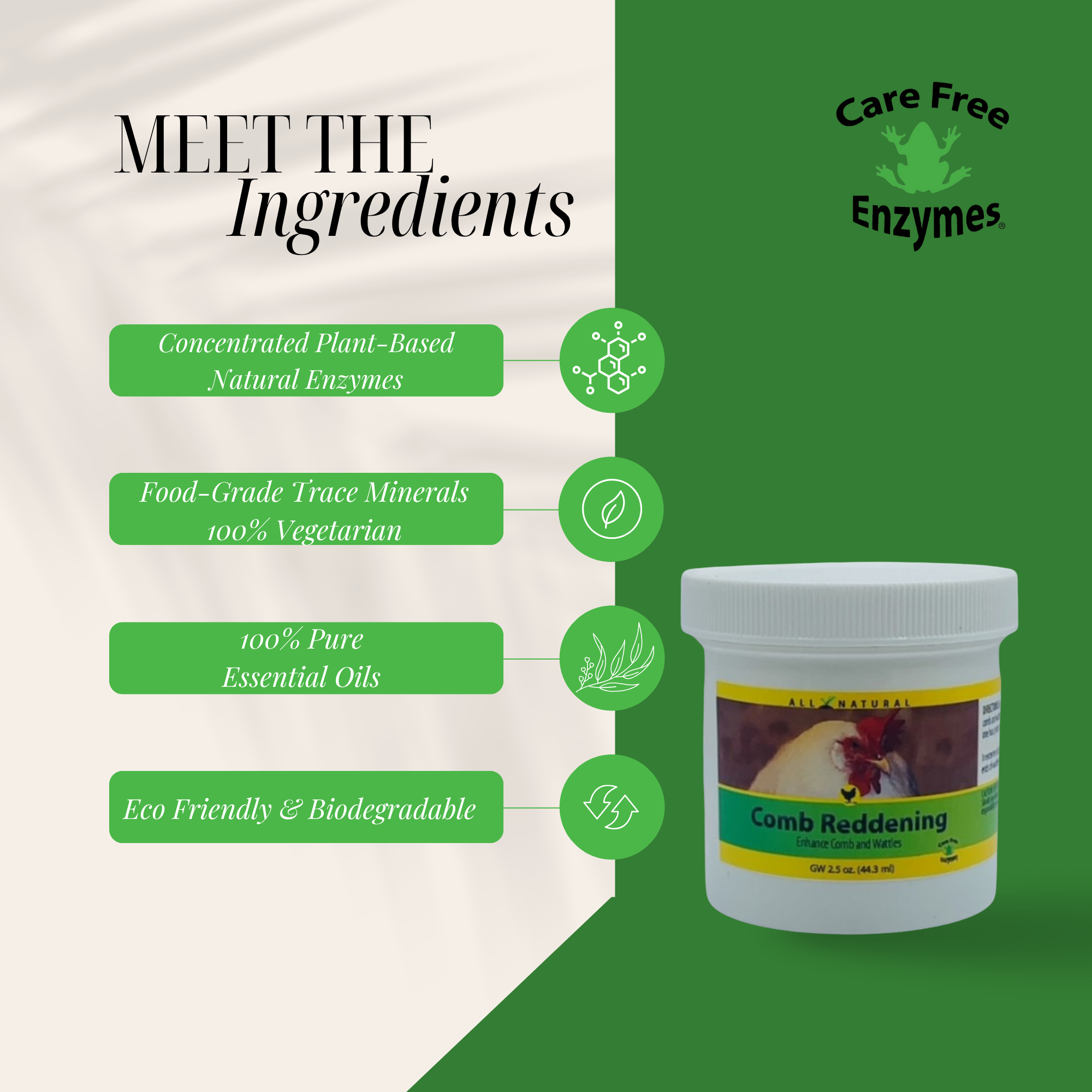 Comb & Wattle Reddening Ointment for Show Chickens | Enhances Natural Color | 2.5 oz