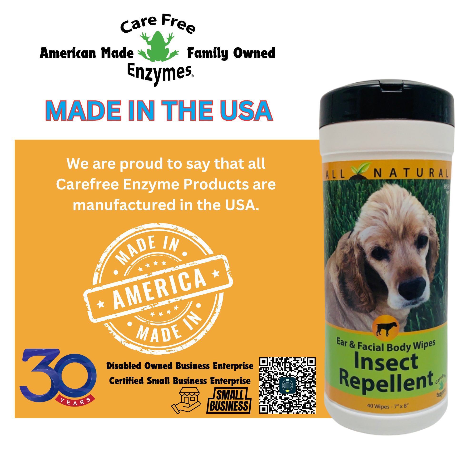 Natural Flea & Tick Repellent Wipes for Dogs | Dog Insect Wipes | 40 Count