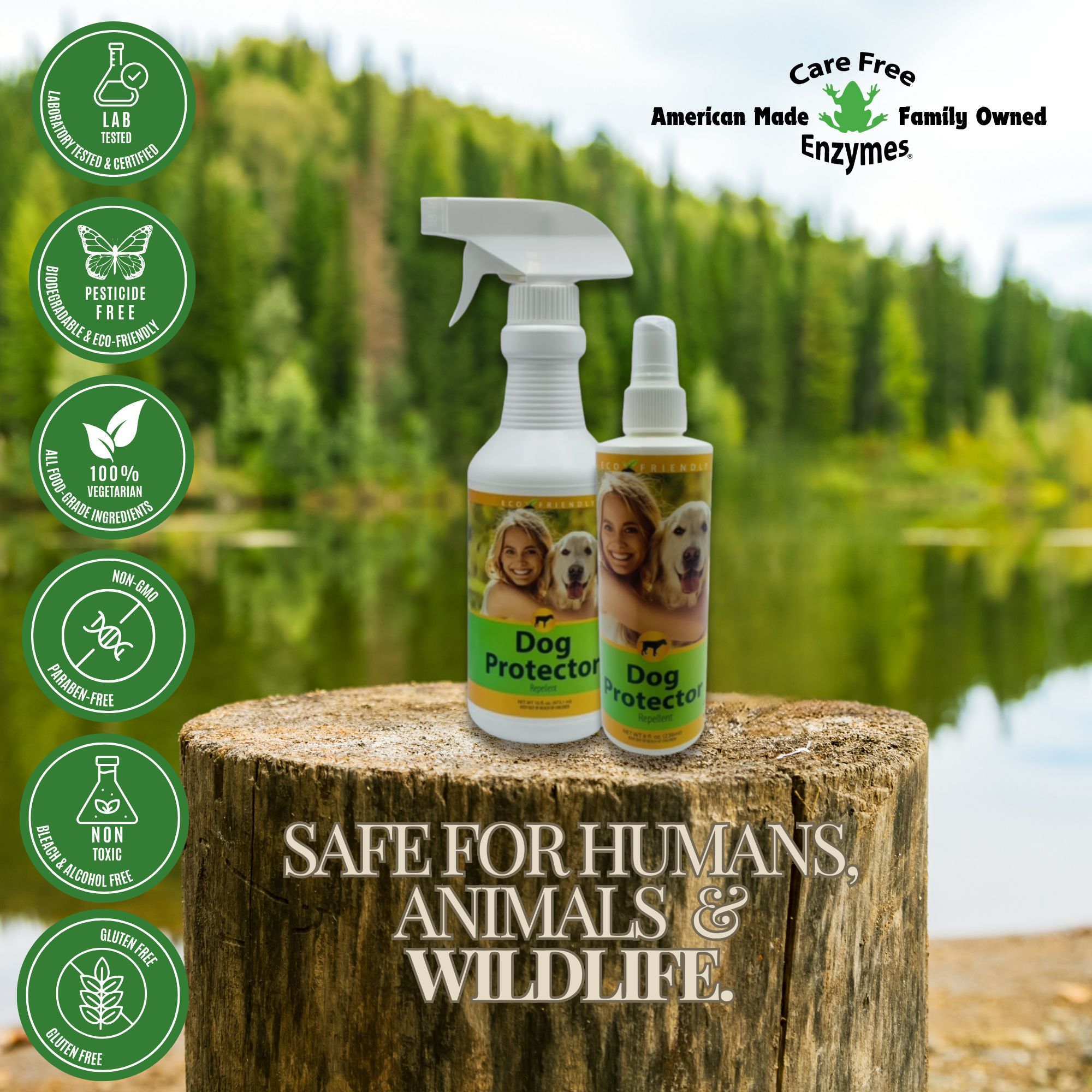 Natural Bee & Wasp Repellent for Dogs | Stinging Insect Deterrent | Dog Protector Repellent | 8 oz & 16 oz