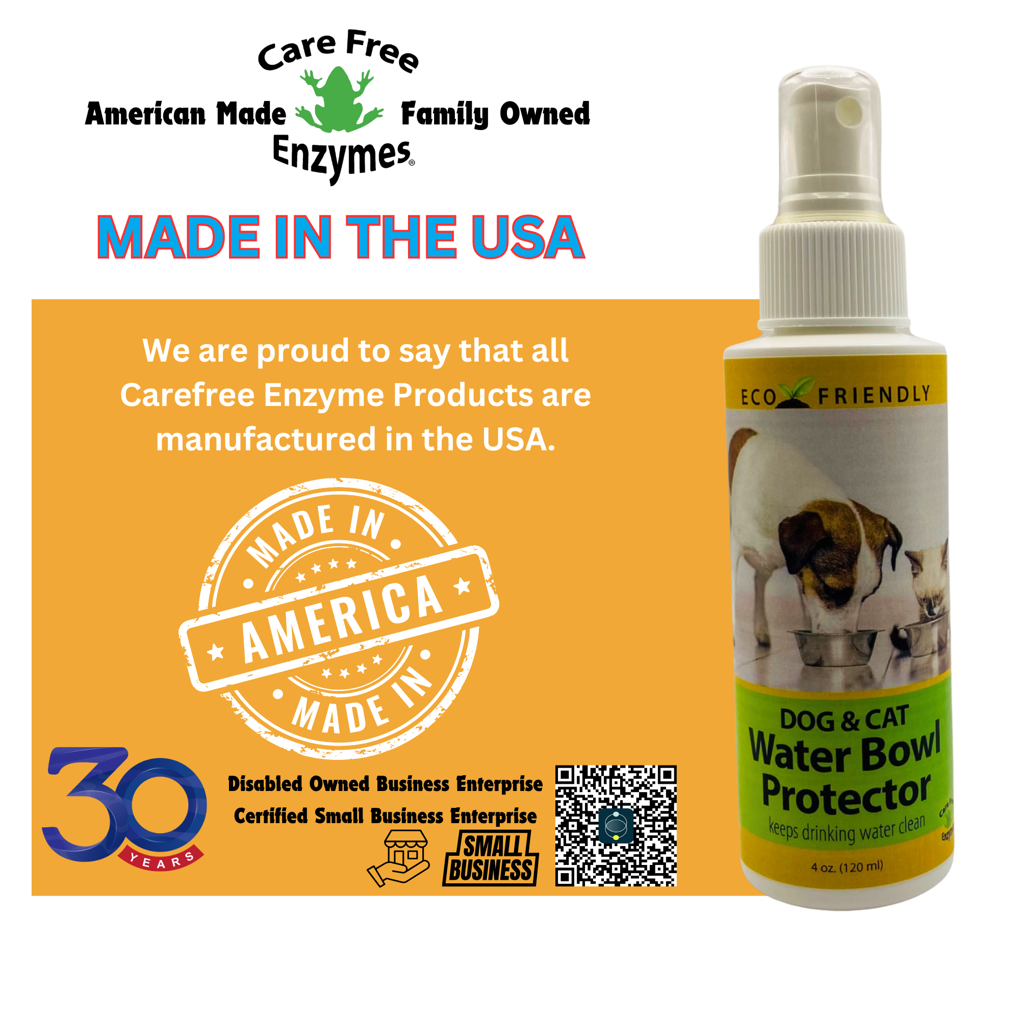 Natural Pet Water Bowl Protector | Prevents Slime Buildup | 4 oz CareFree Enzymes Natural Pet Water Bowl Protector | Prevents Slime Buildup | 4 oz CareFree Enzymes