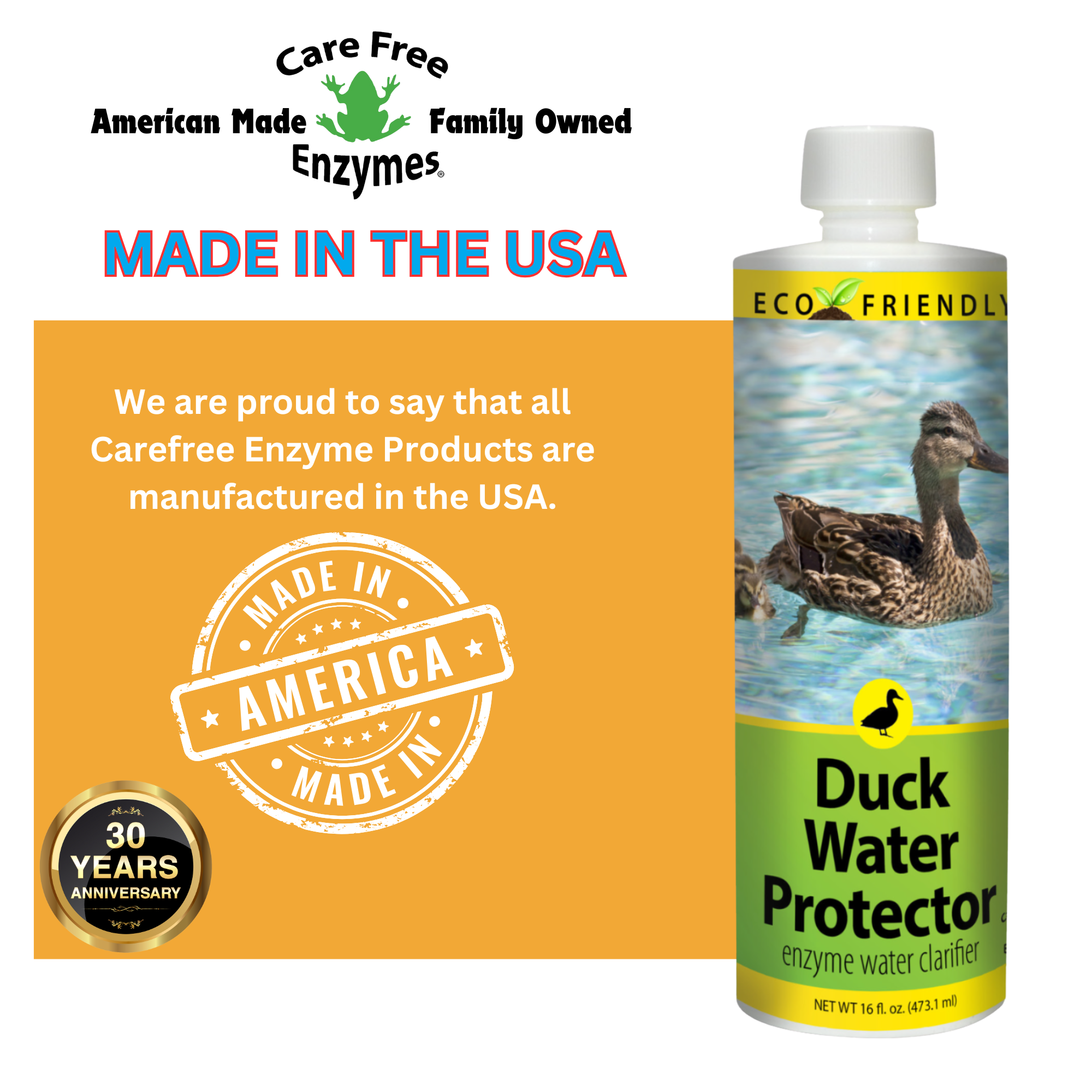 Natural Duck Pond Water Treatment | Clears Water & Reduces Sludge | Duck Pond Water Protector | 16 oz