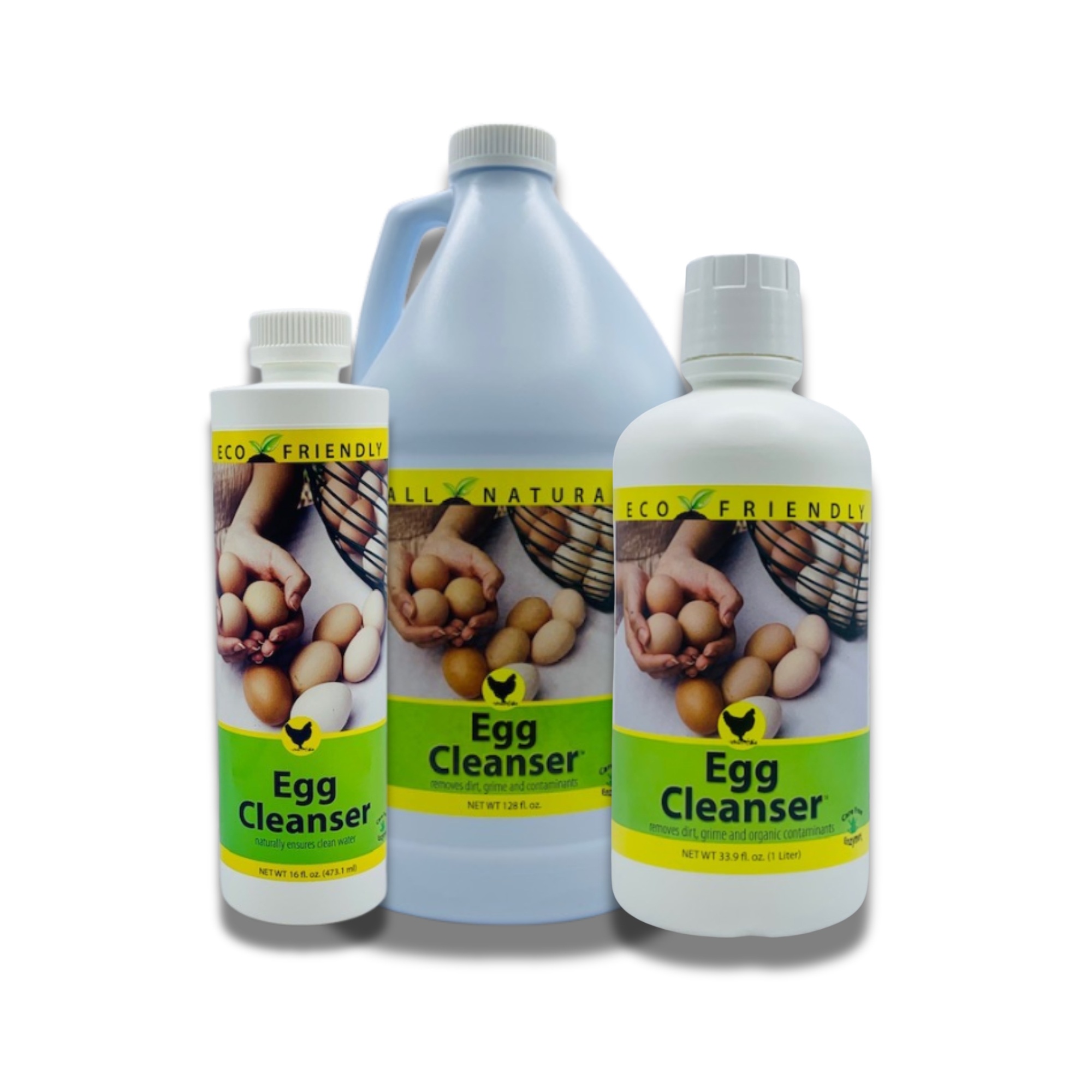 Natural Egg Cleanser & Wash | Removes Dirt & Contaminants Safely | 16 oz, 33.9 oz & 1 Gallon