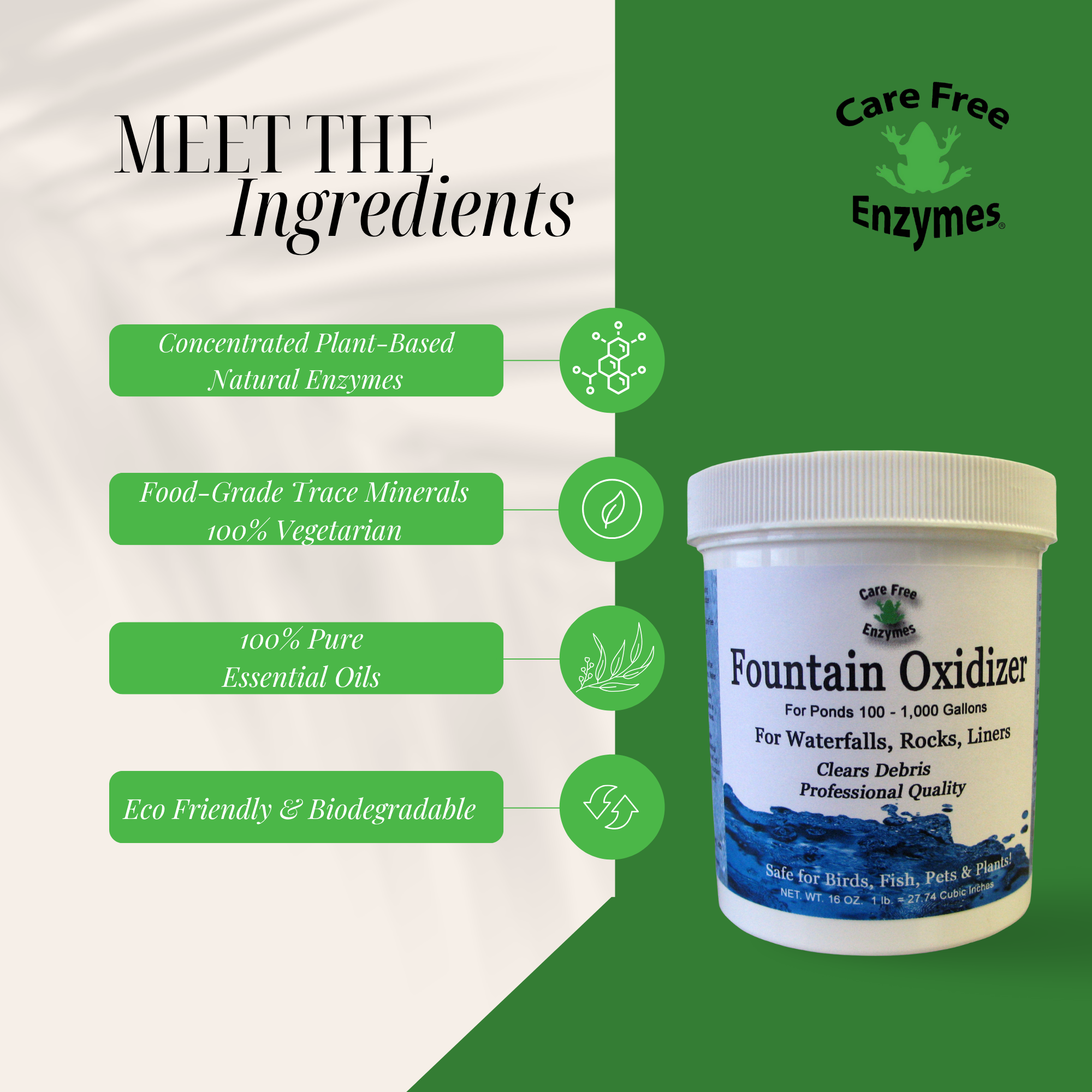 Fountain Oxidizer & Cleaner | Removes Algae, Stains & Debris | 1 lb, 2 lb & 5 lb