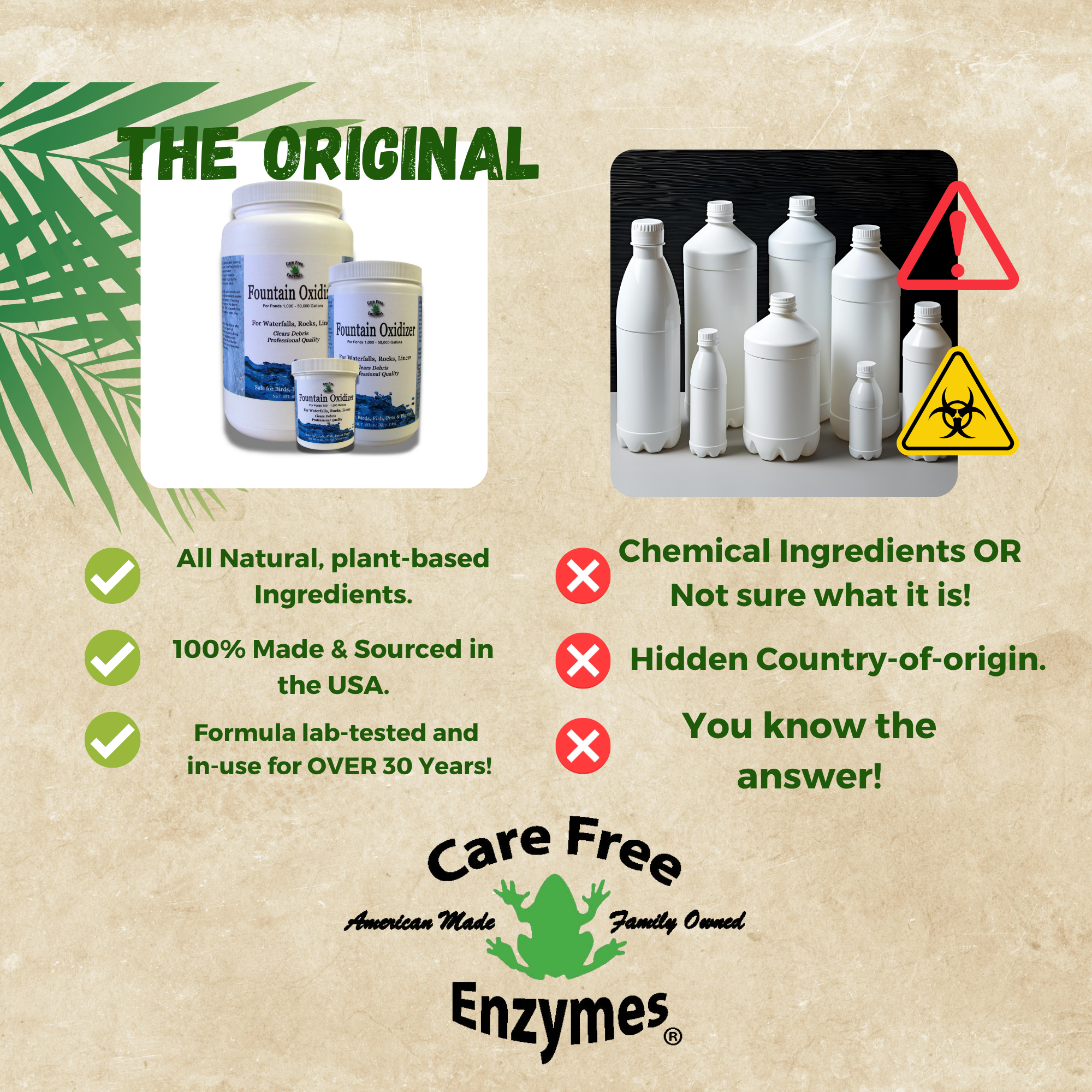 Fountain Oxidizer & Cleaner | Removes Algae, Stains & Debris | 1 lb, 2 lb & 5 lb