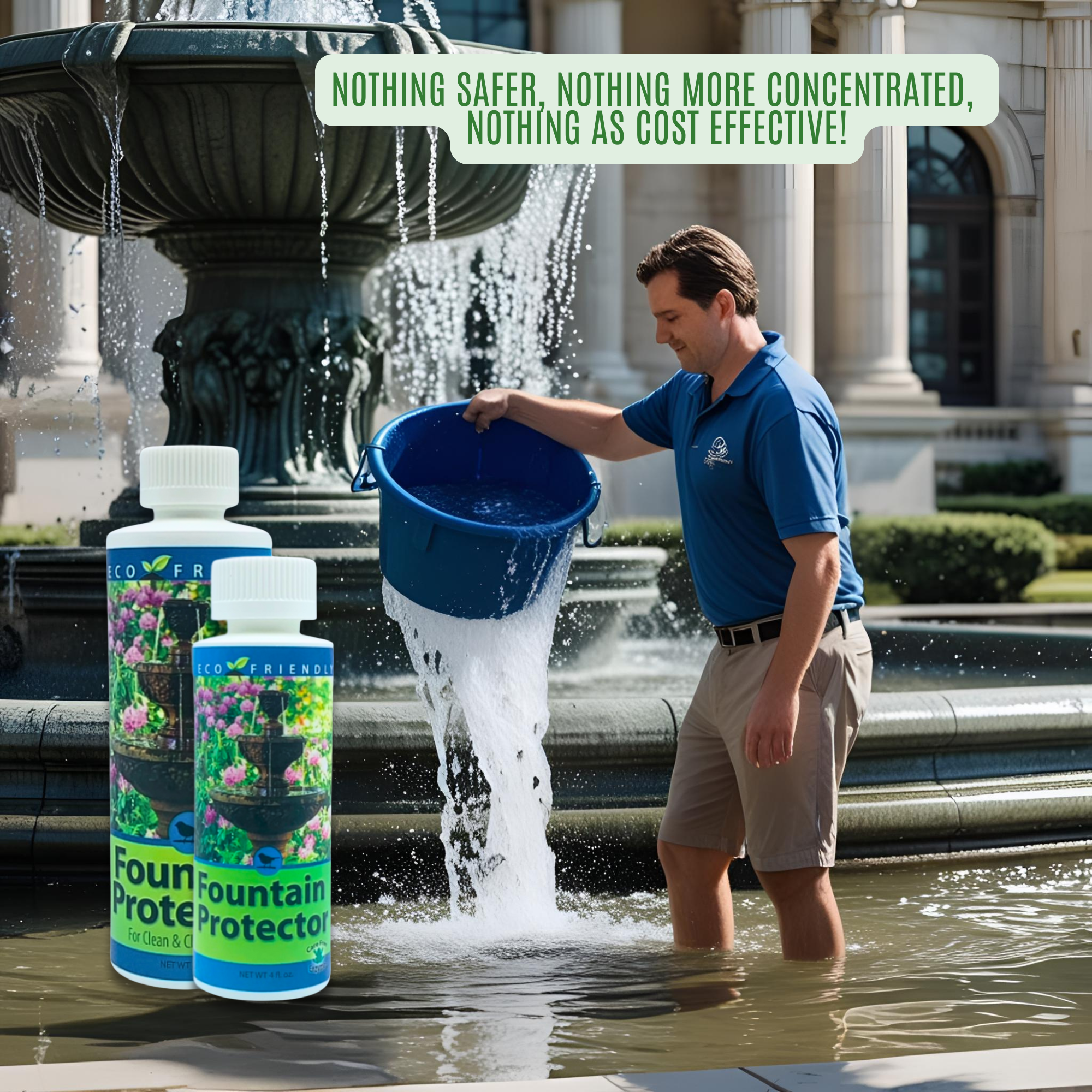 Fountain Protector & Cleaner | Prevents Algae, Slime & White Scale | 4 oz & 8 oz