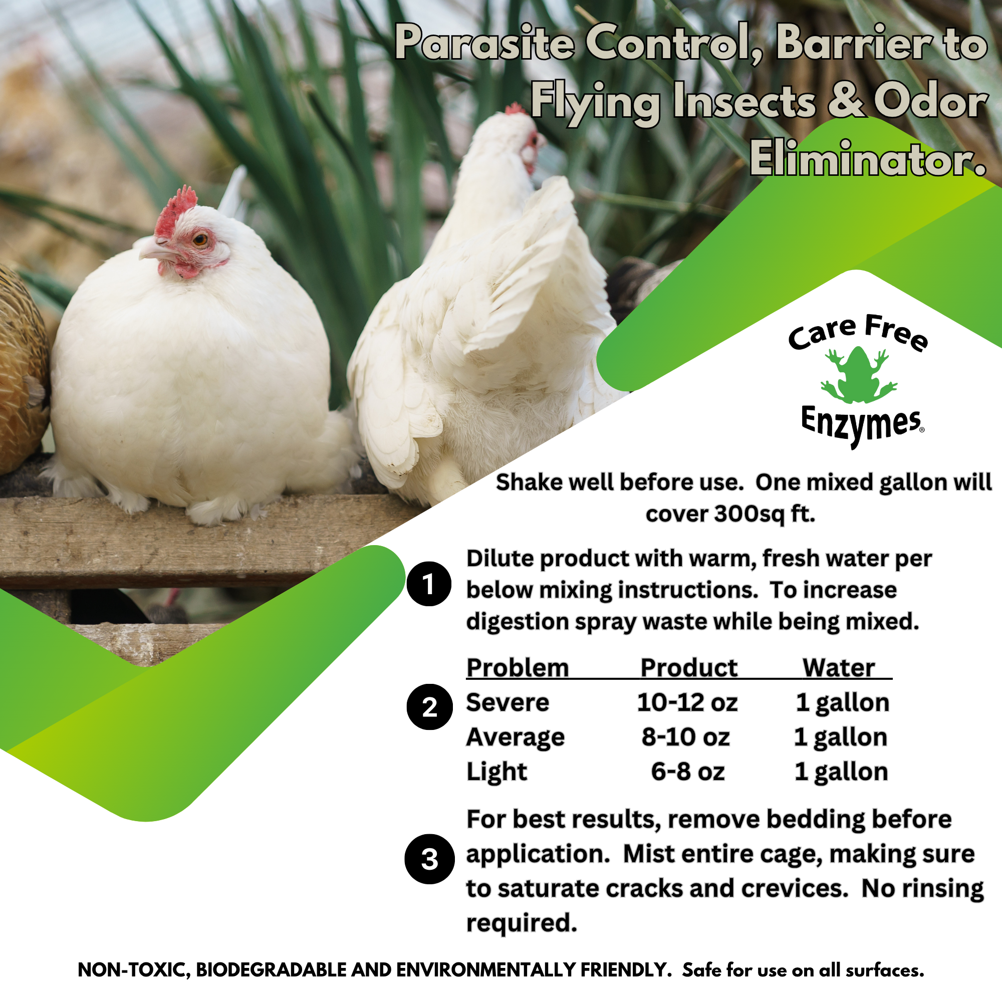 Natural Chicken Coop Cleaner & Deodorizer | Healthy Pen | 32 oz, 33.9 oz & 1 Gallon