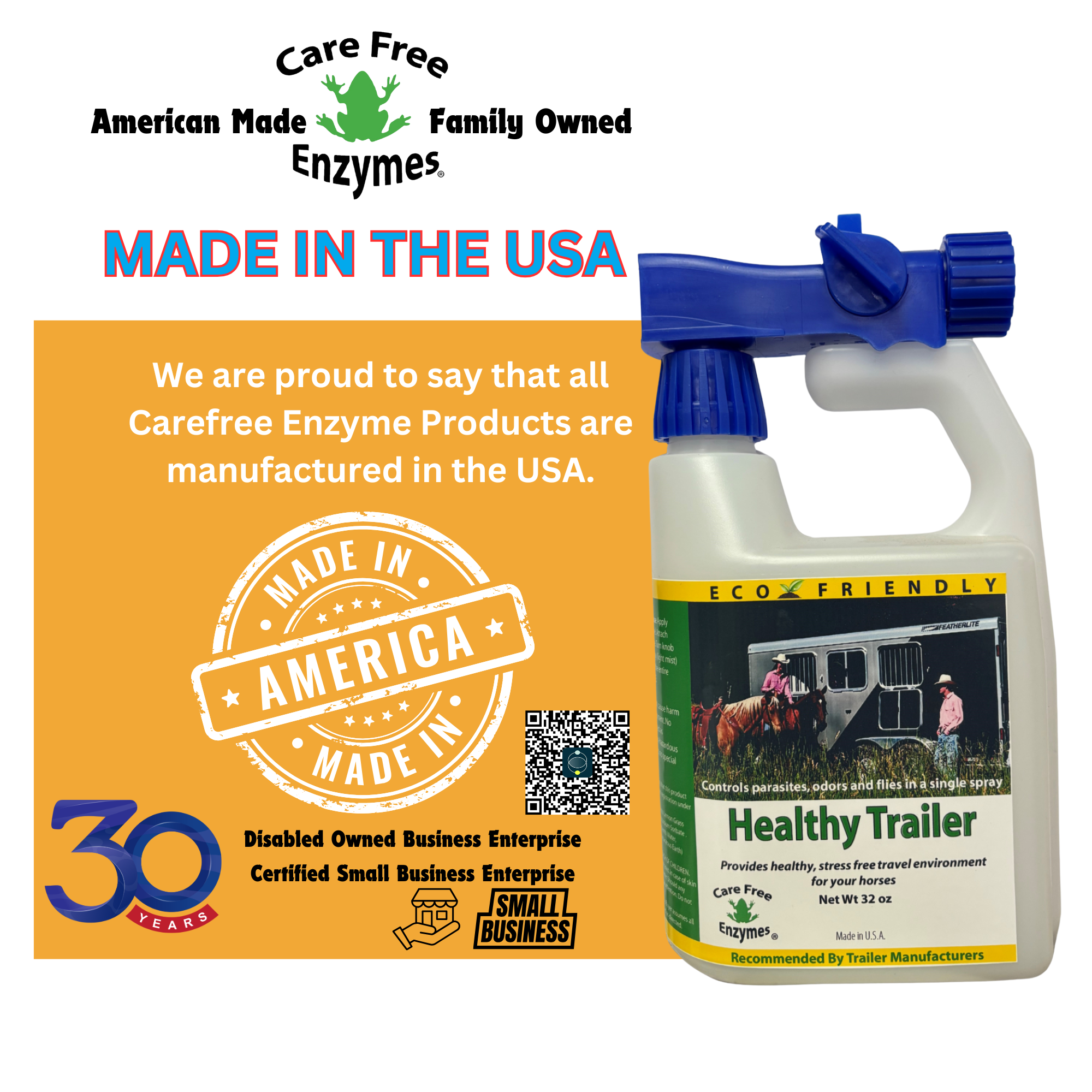 Horse & Livestock Trailer Cleaner & Deodorizer | Healthy Trailer | 32 oz & 33.9 oz