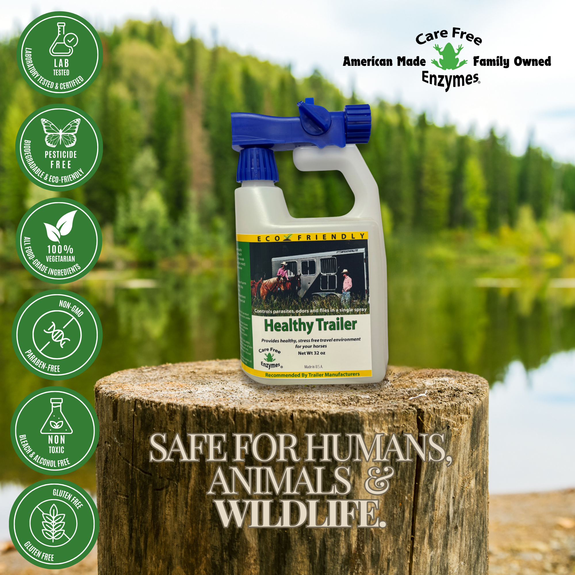 Horse & Livestock Trailer Cleaner & Deodorizer | Healthy Trailer | 32 oz & 33.9 oz